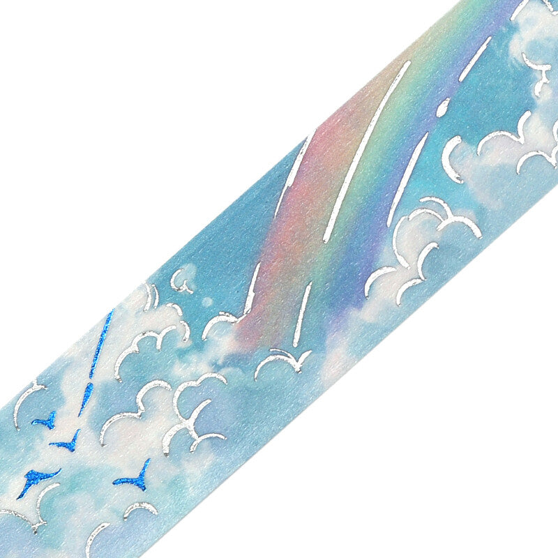 Rainbow Sky Clouds Birds | Washi Tape | BGM