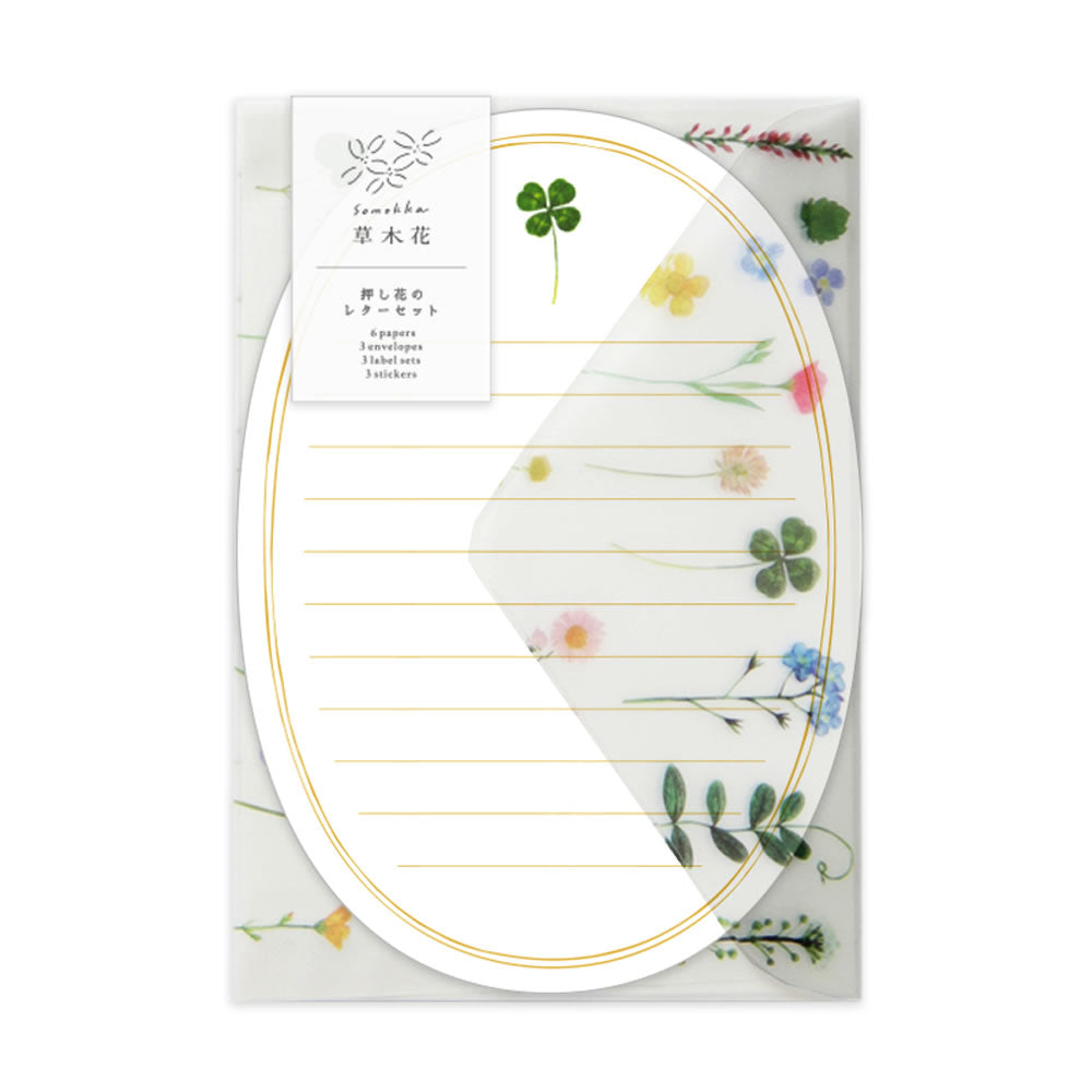Somokka Translucent Pressed Flowers Letter Writing Set | Wild Flowers