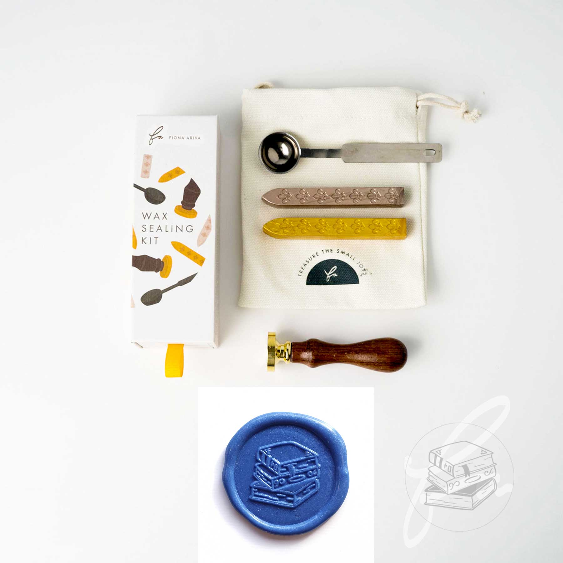 stack of books wax sealing kit fiona ariva australia