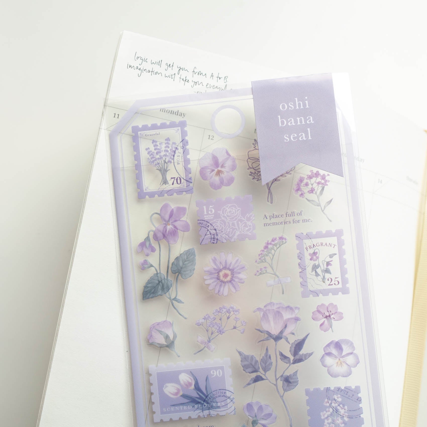 Oshibana Clear Sticker Sheet - Lilac