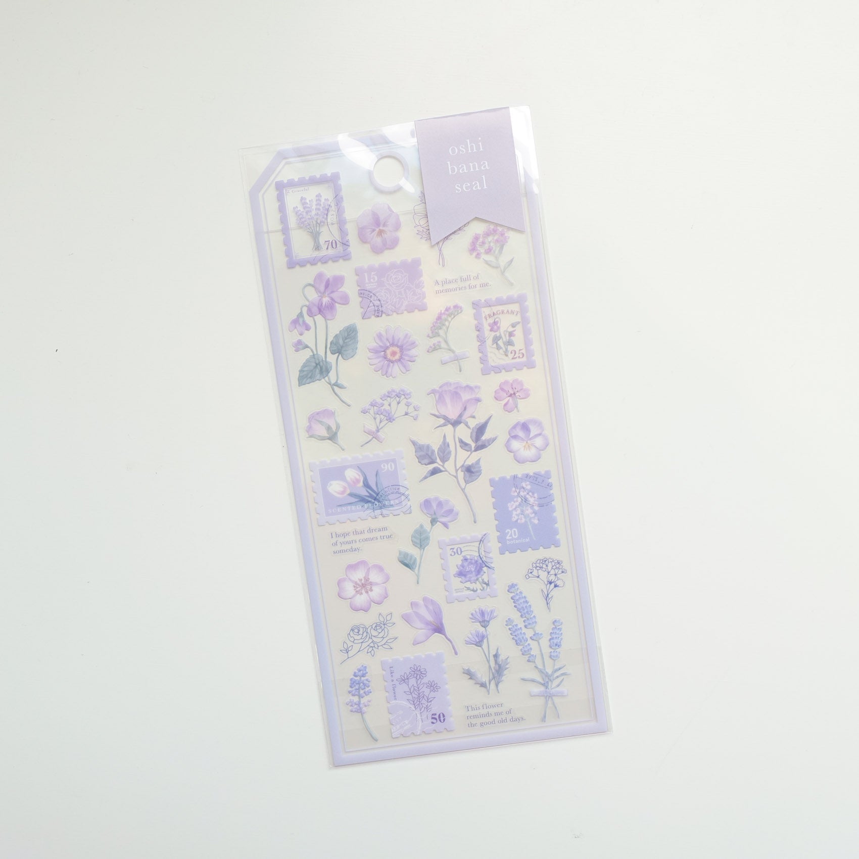 Oshibana Clear Sticker Sheet - Lilac
