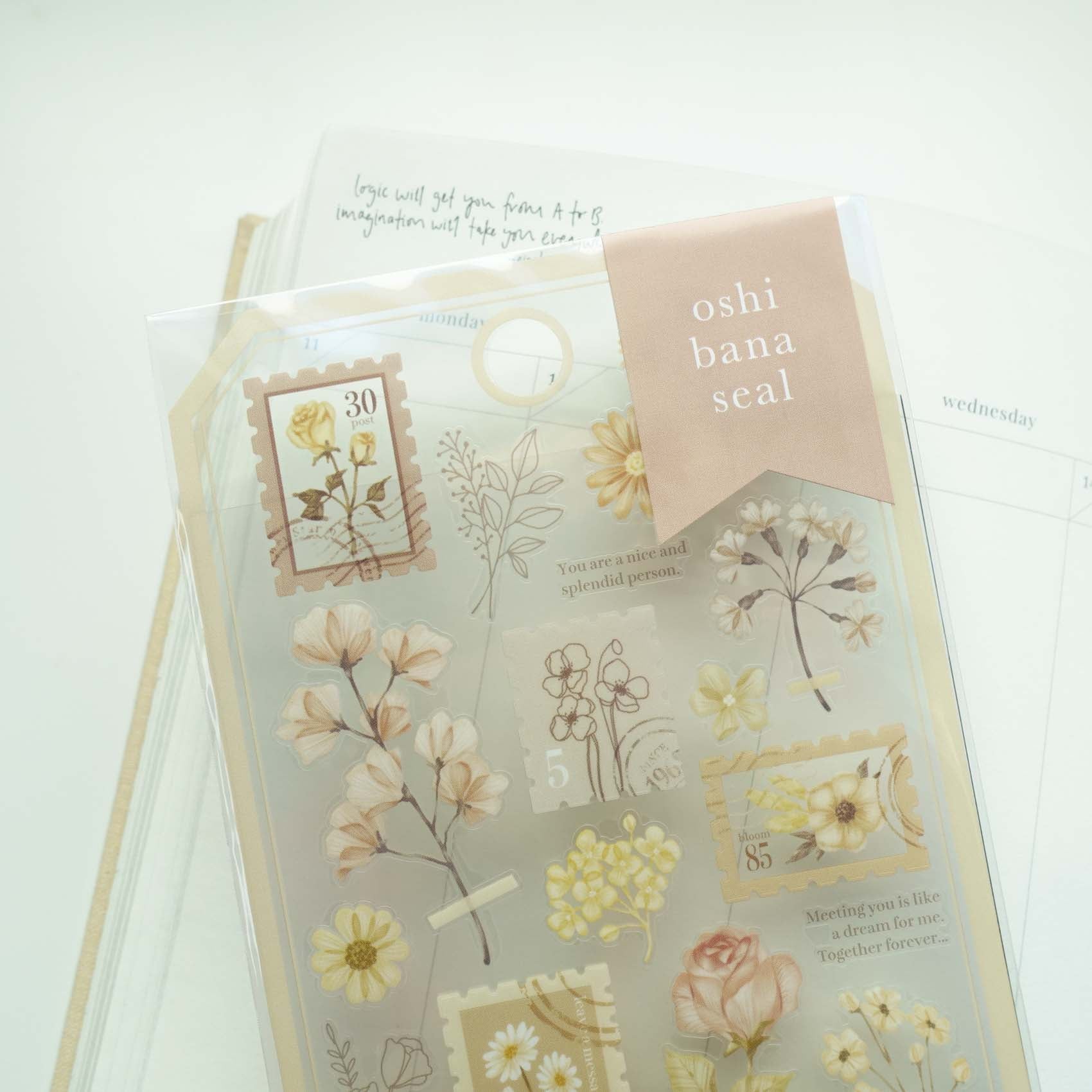 Oshibana Clear Sticker Sheet - Ivory