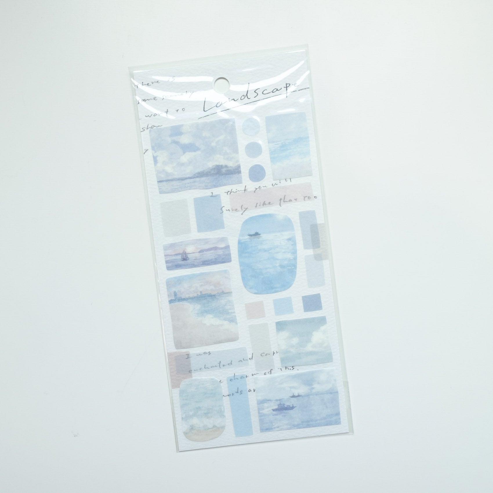 Morning Calm 'Landscape' Translucent Paper Sticker Sheet