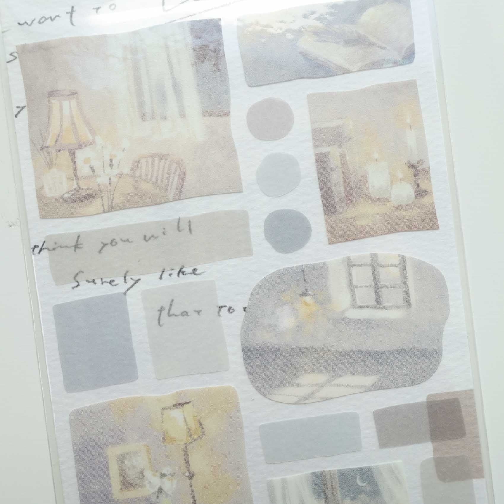 Late Night 'Landscape' Translucent Paper Sticker Sheet