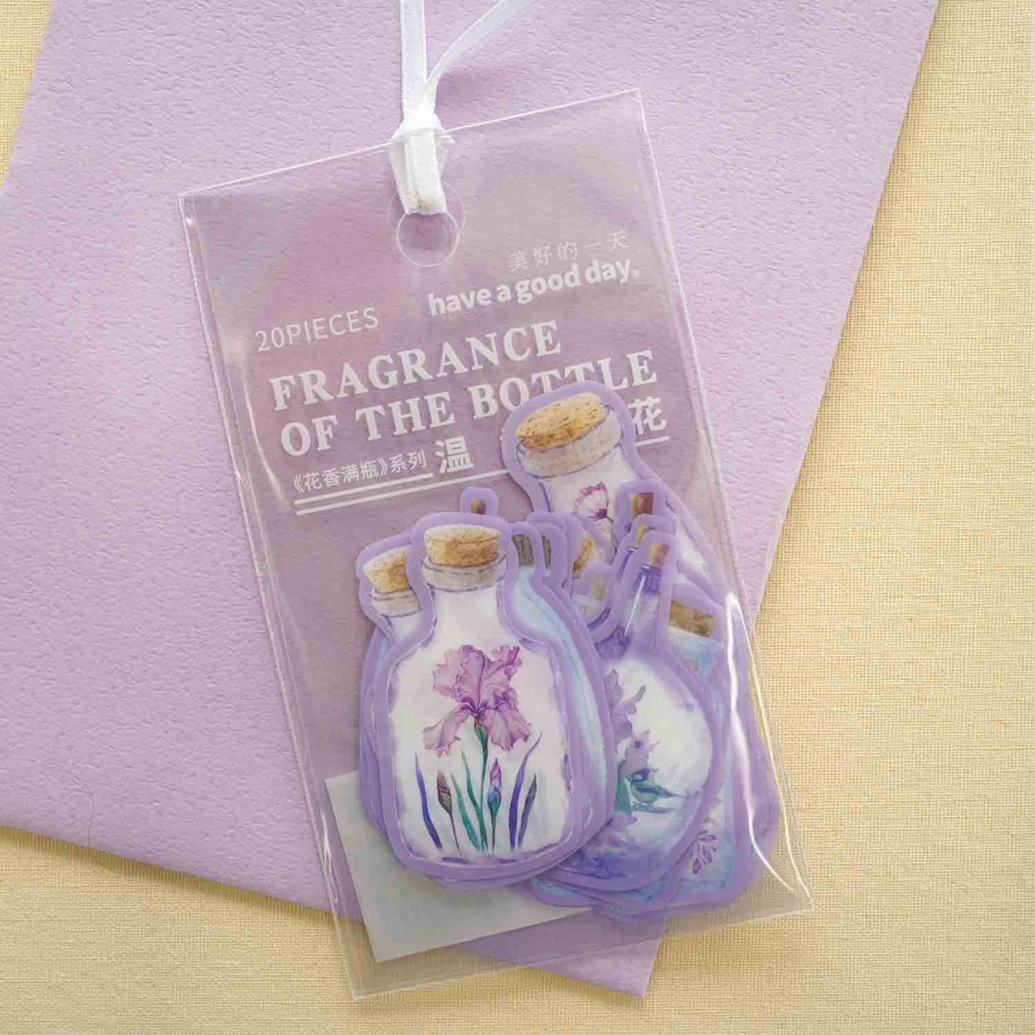 Purple Flowers 'Fragrance of the Bottle' Flake Stickers