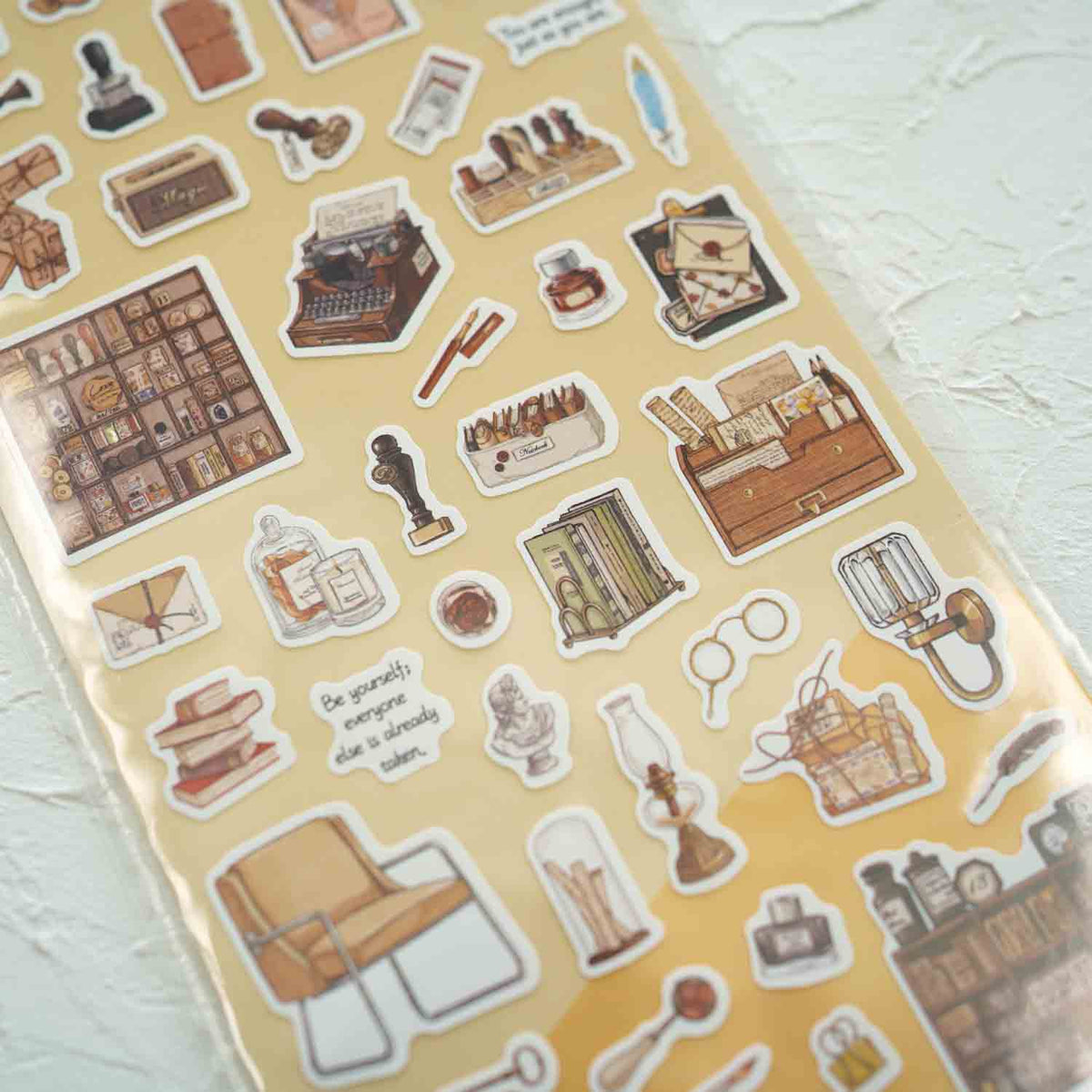 Stamp Books Wax Seal Vintage Stationery 'Deco Sticker Time Collection' Stickers Sheet