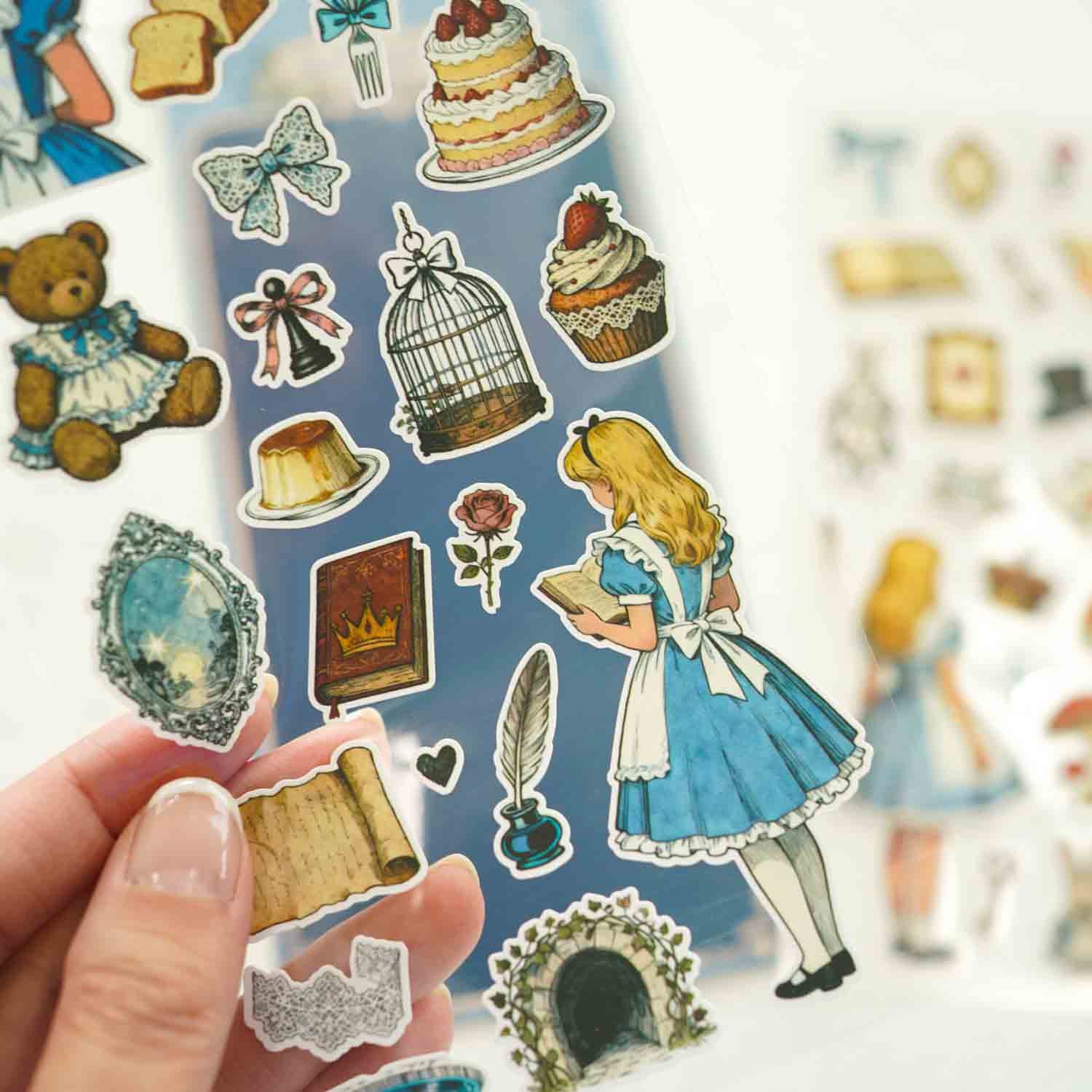 Alice's Collection Adventures in Wonderland 2-Sheet Stickers Sheet