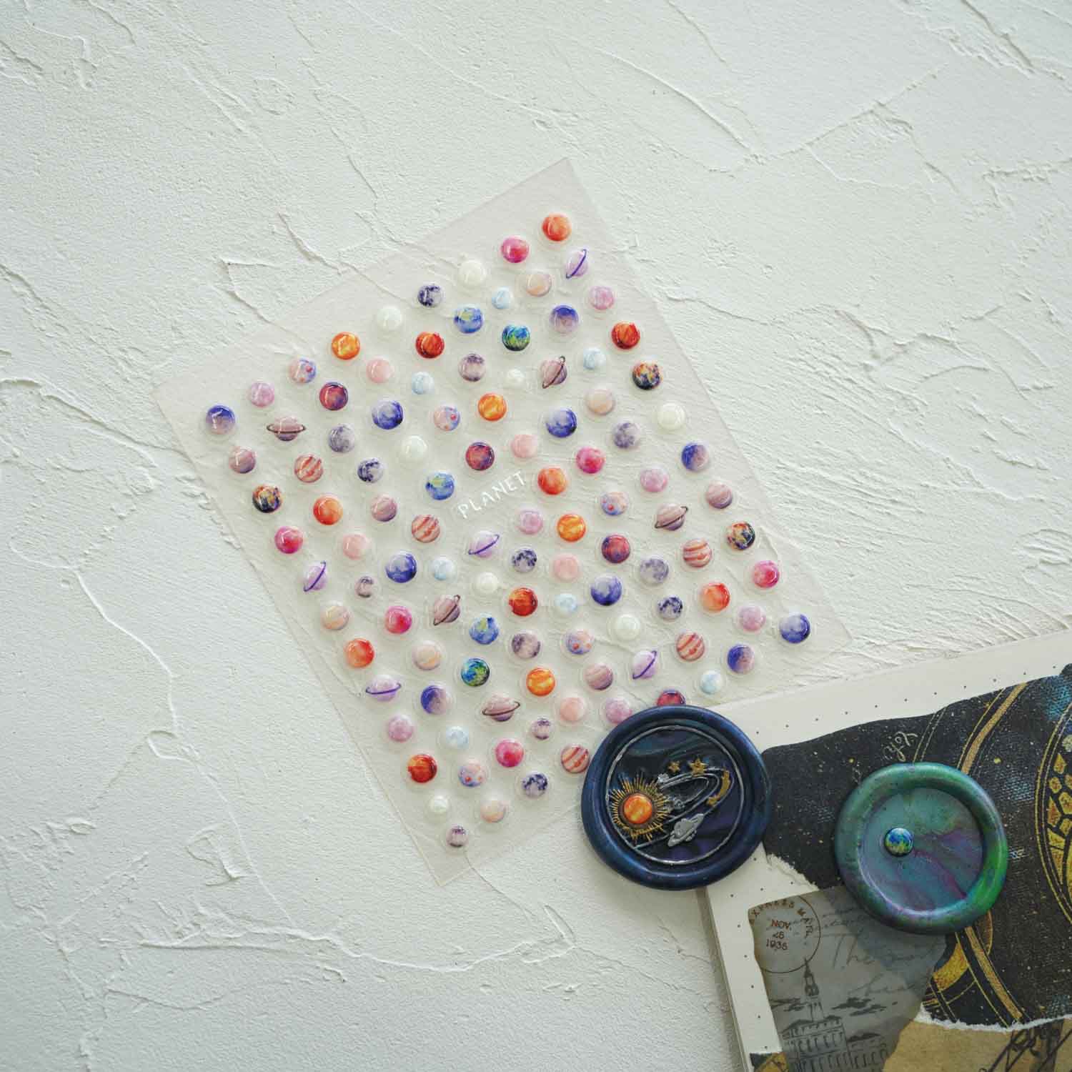 Planets Galaxy Puffy 3D Decorative Stickers Sheet