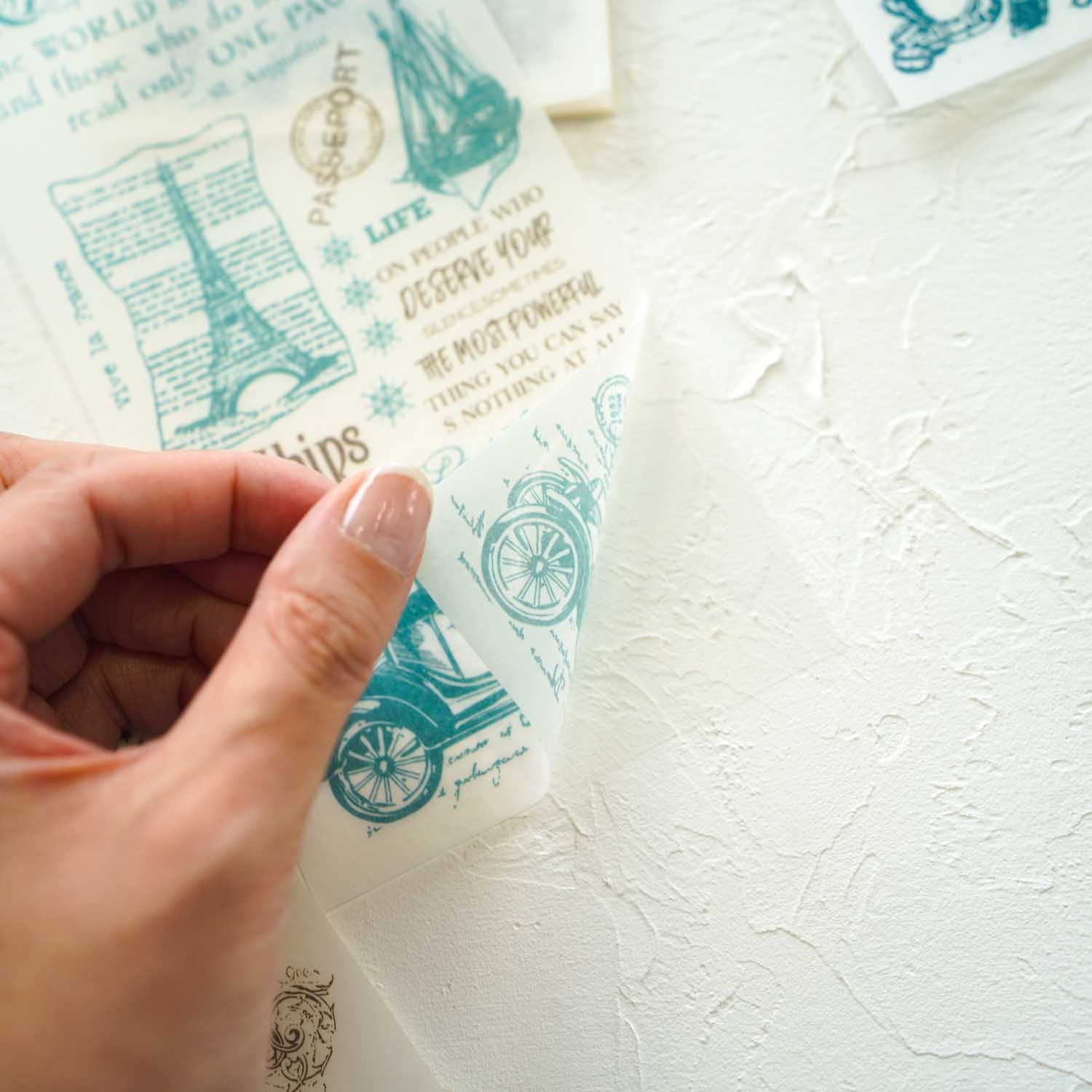 Travel The World 'Art Poster' Vintage Retro Antique Style Illustrated Washi Sticker Pad