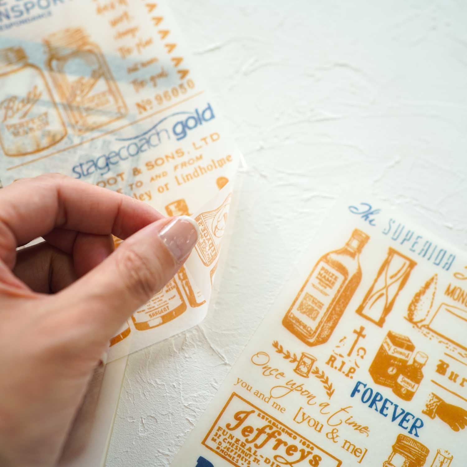 Bottles 'Art Poster' Vintage Retro Antique Style Illustrated Washi Sticker Pad