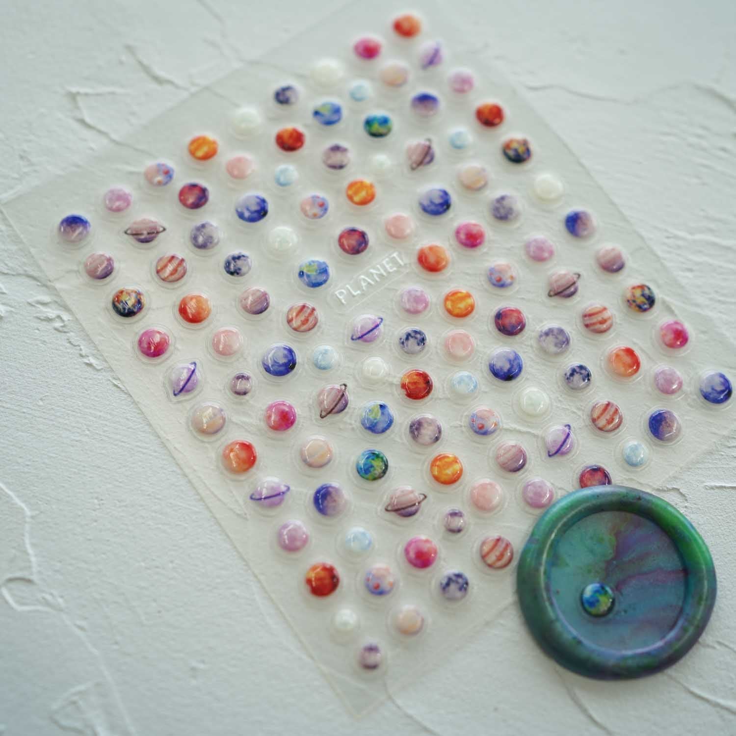 Planets Galaxy Puffy 3D Decorative Stickers Sheet