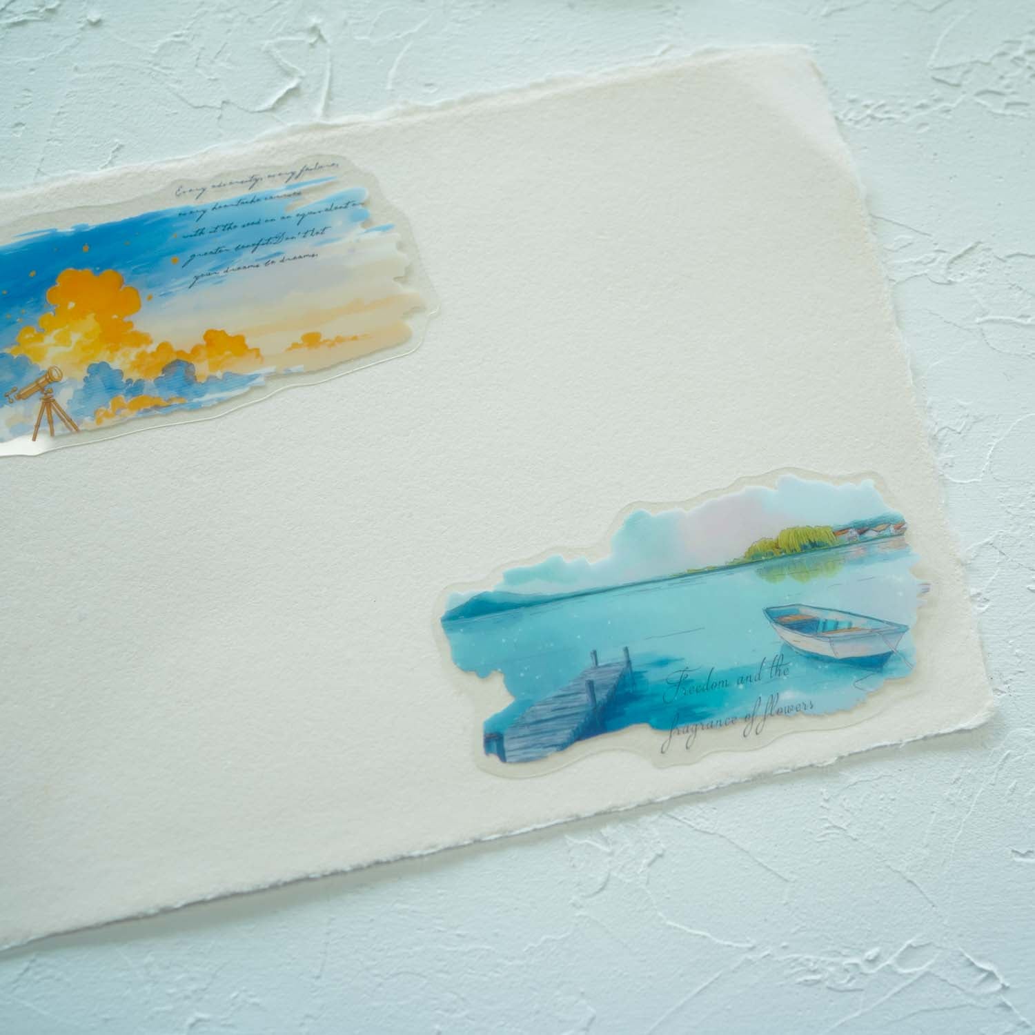 Azure Cloud Harbour 'Under The Clouds Scenery' Flake Stickers