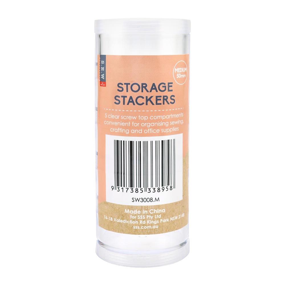 S.E.W. Storage Stackers - 5 X 50MM Round Containers