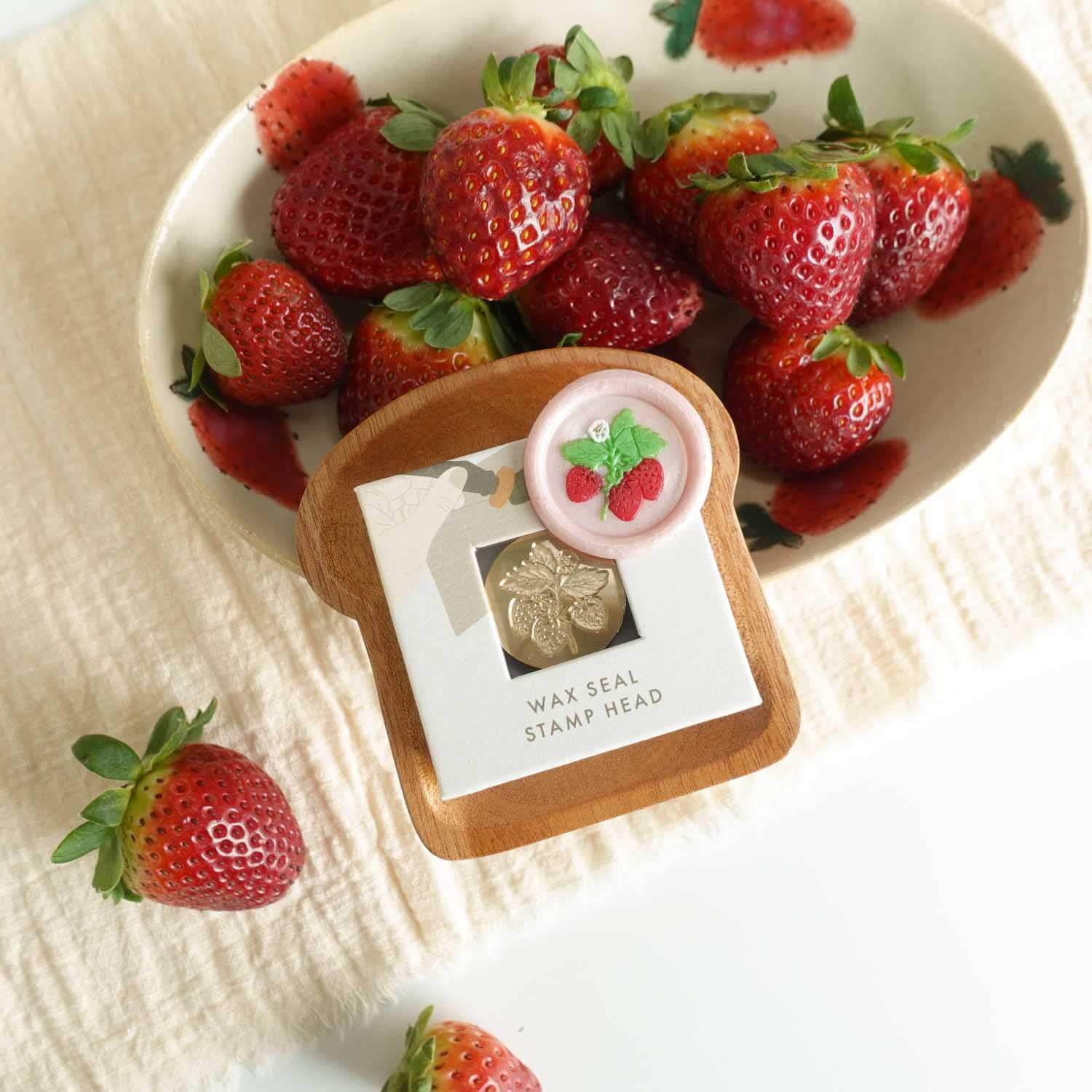 Strawberry wax seal stamp head fiona ariva australia