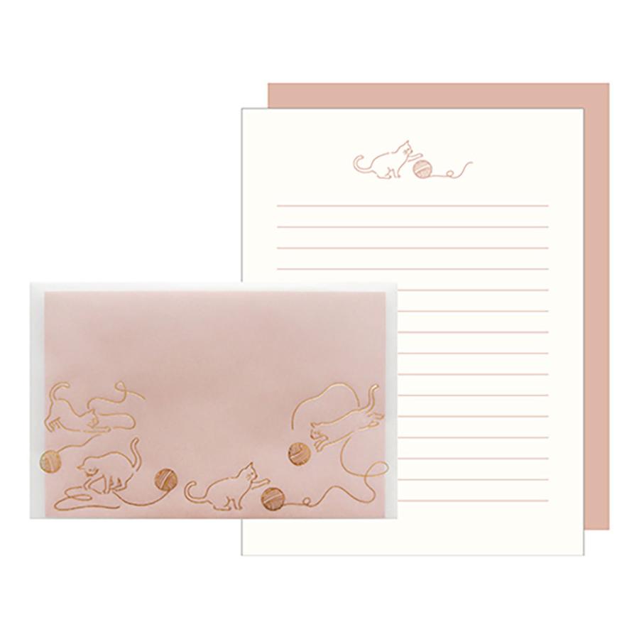 sucre letter writing set cats gold foil australia