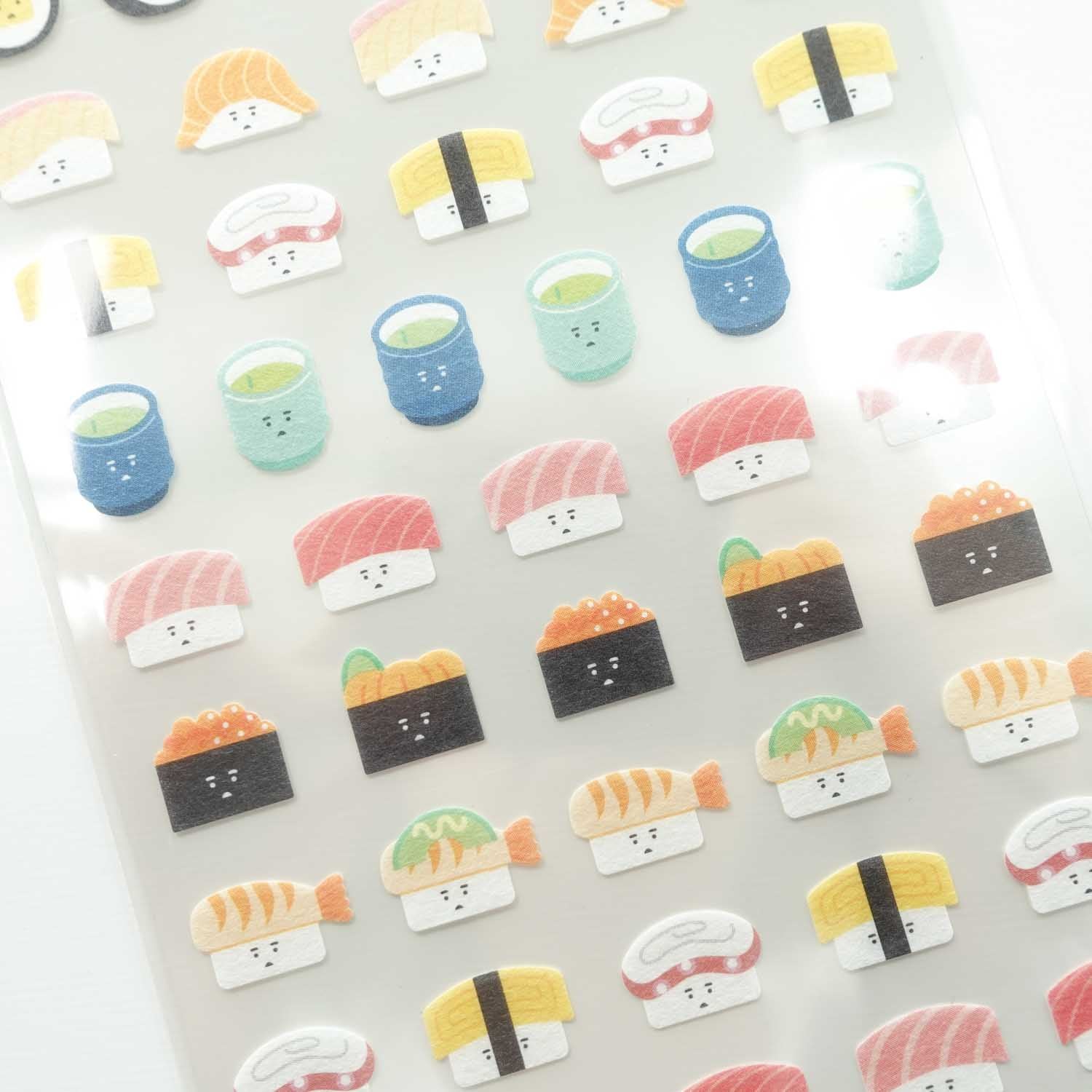 Sushi Faces 'Nippon Ippai' Seal Stickers Sheet