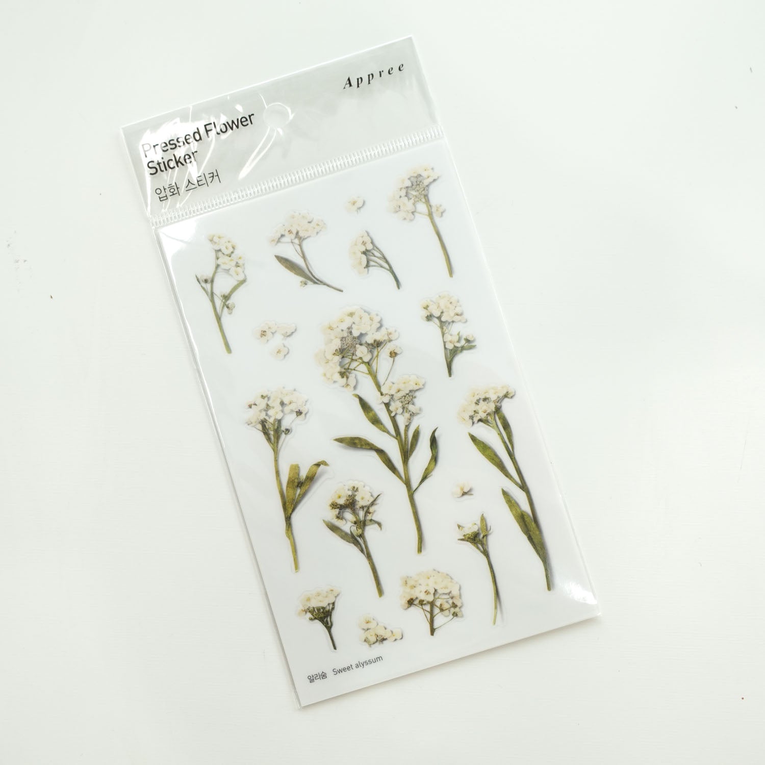 Sweet Alyssum | World Craft Pressed Flower Stickers Sheet