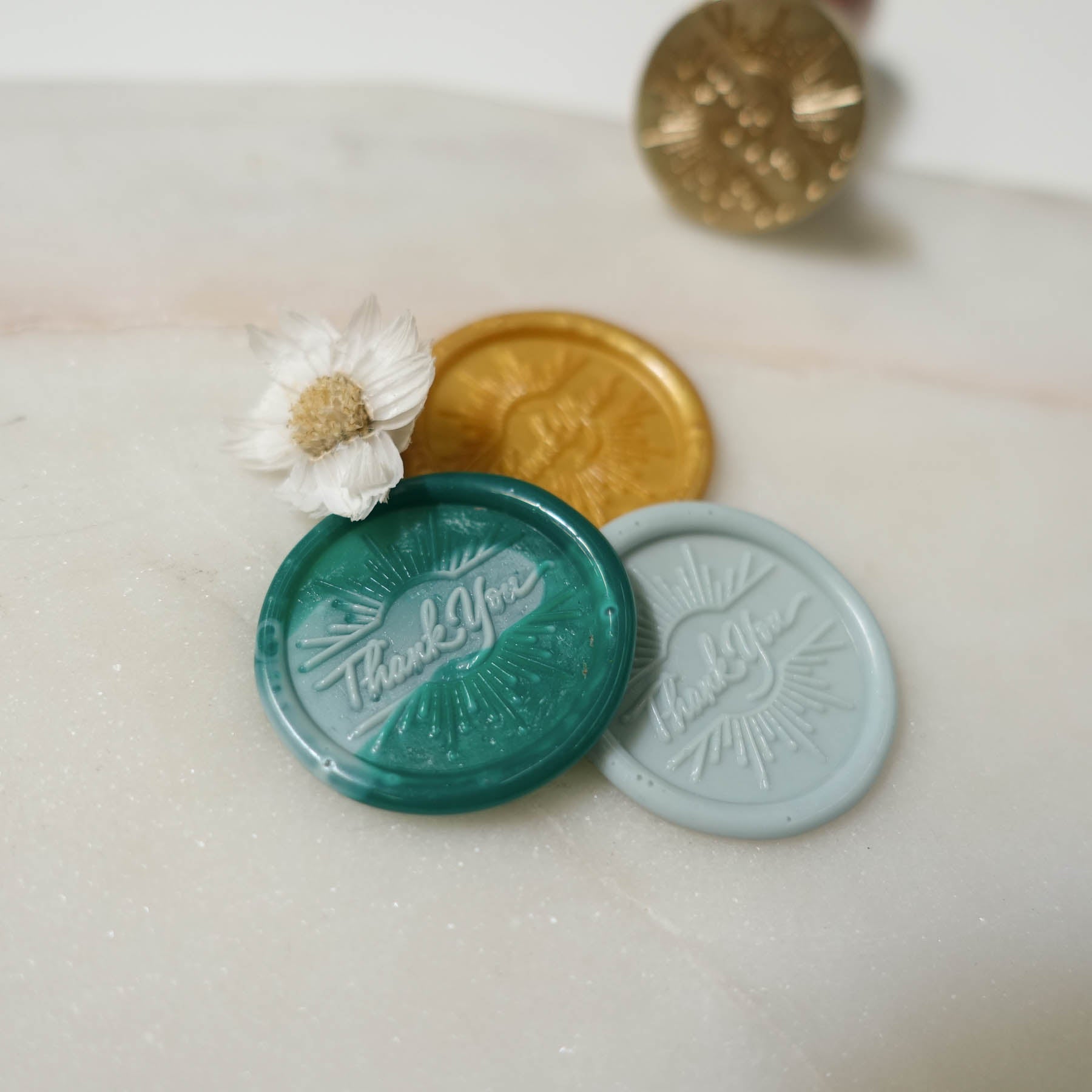 thank you wax seal stamp fiona ariva australia