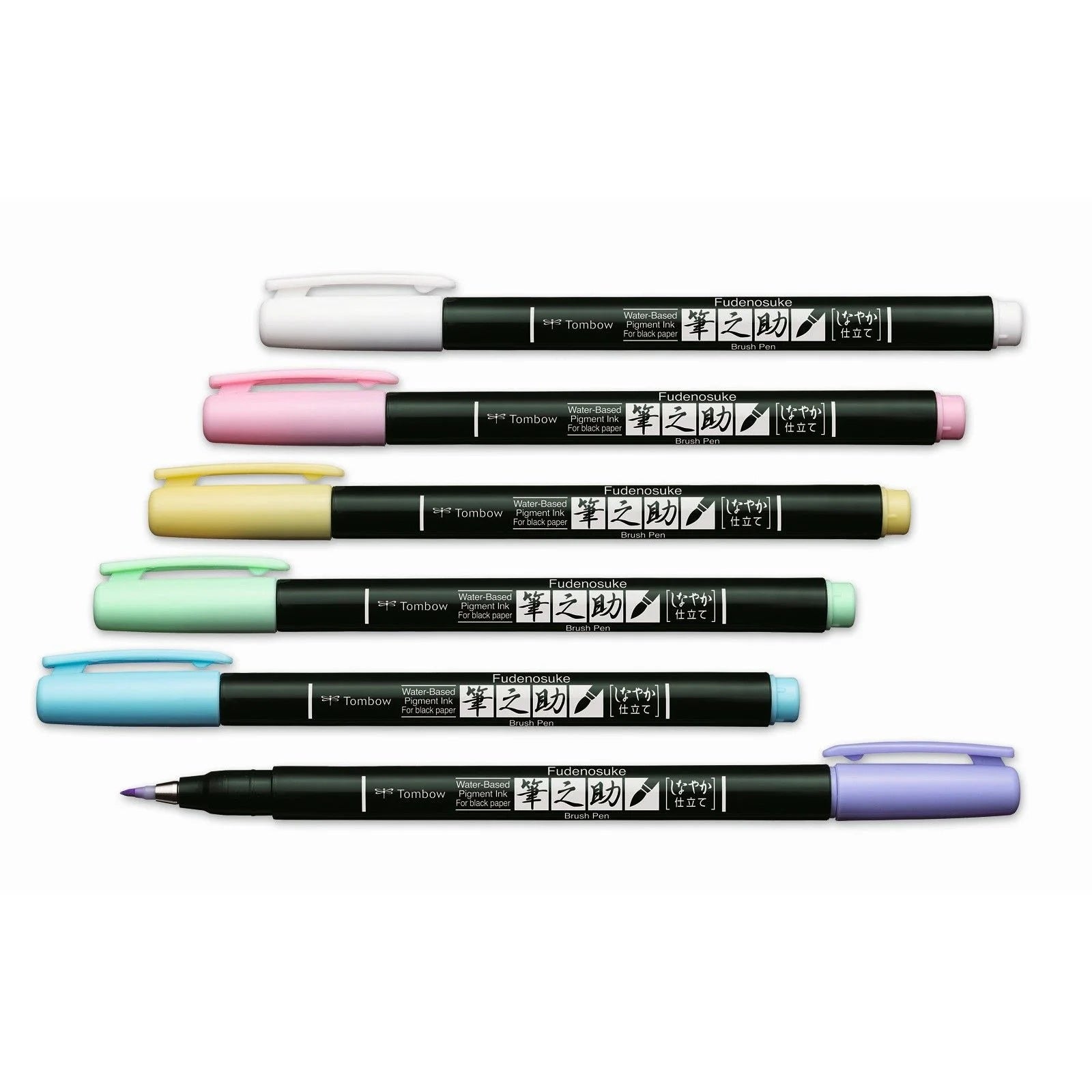 Tombow Brush Pens 6-pack Set Assorted Pastel Colours