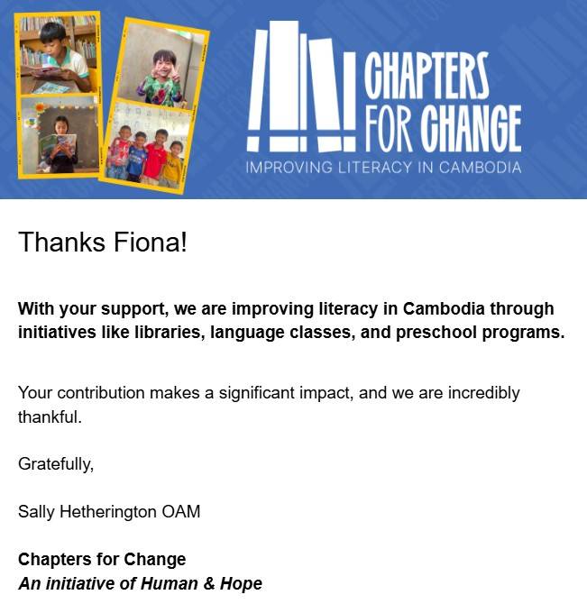 Chapters for Change readathon