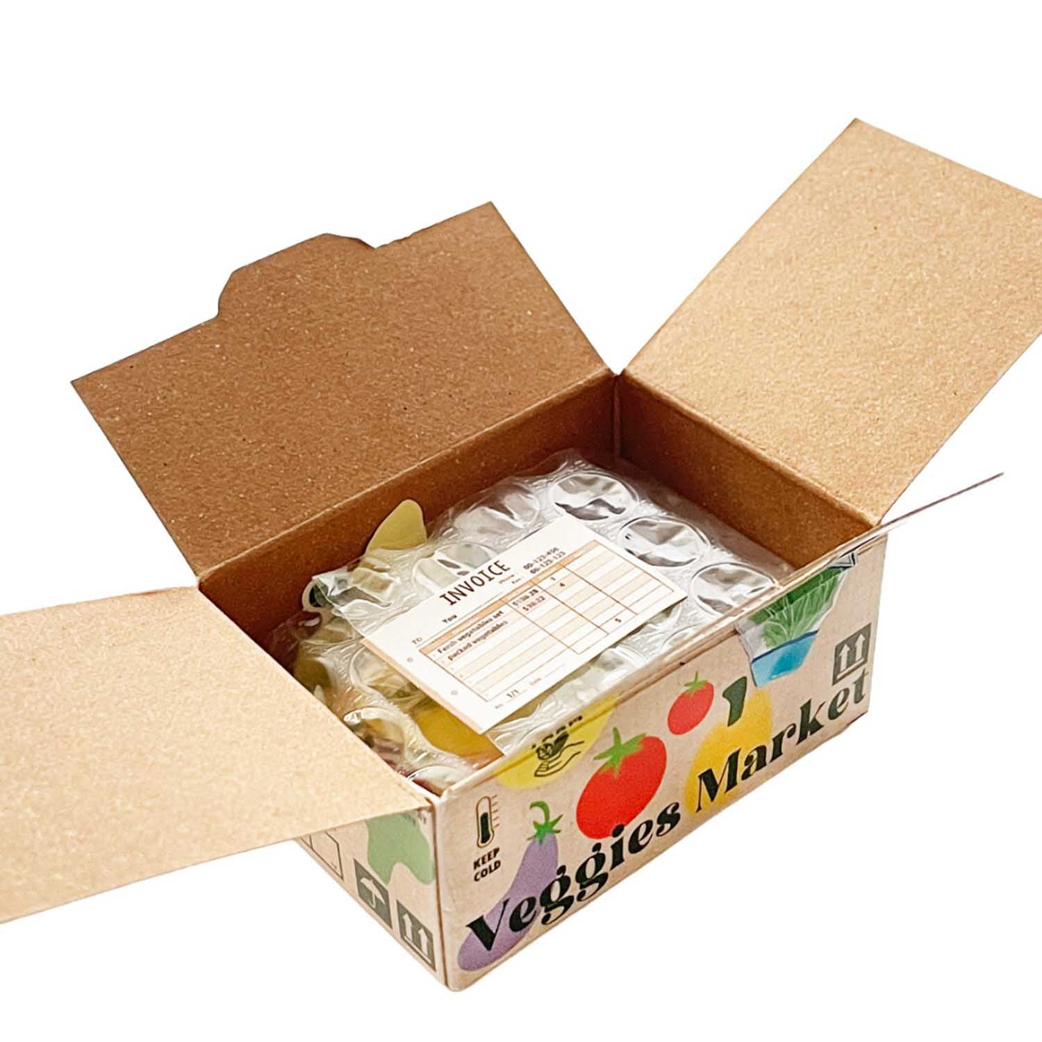 Veggies Market | Small Box of Japanese Flake Stickers | Haco Seal
