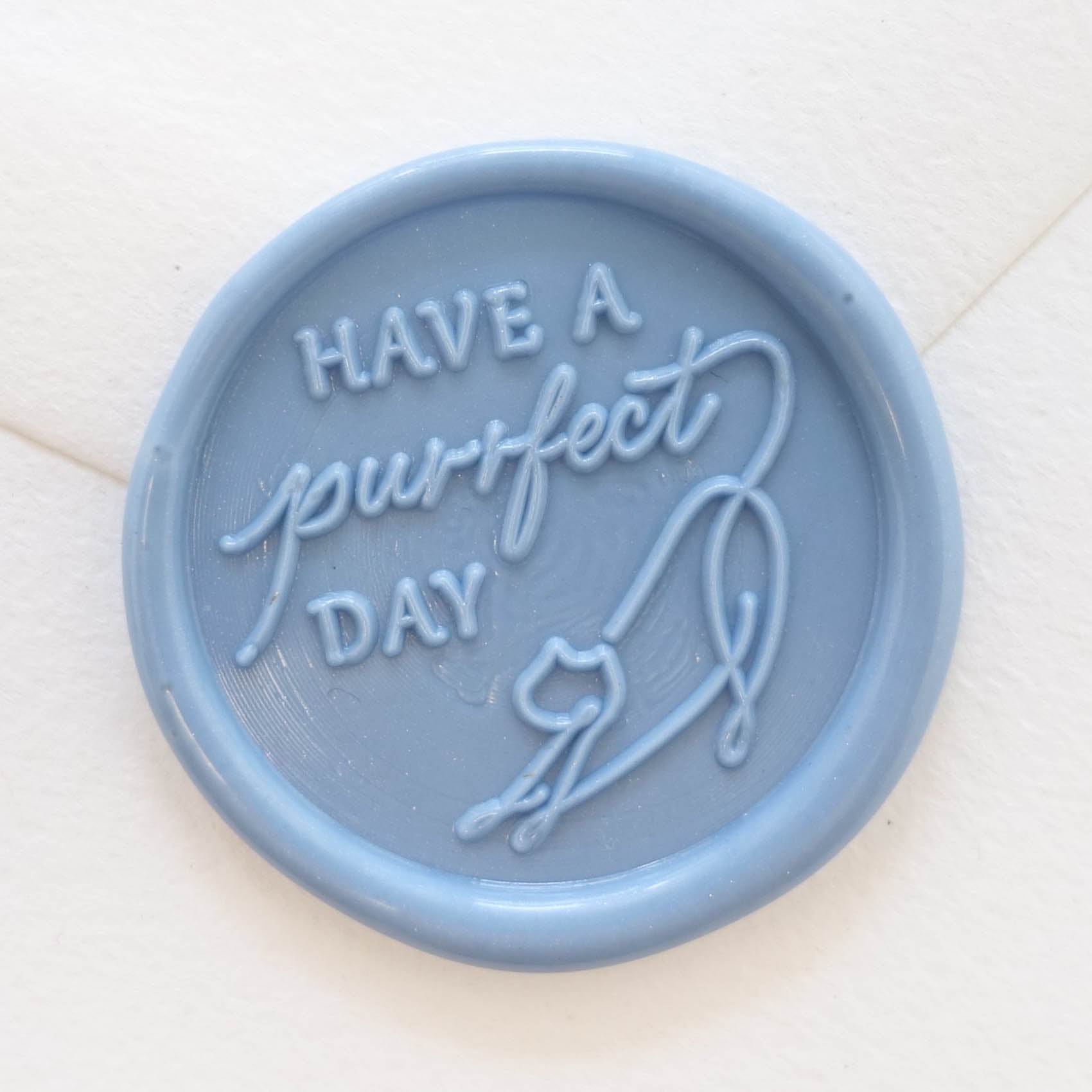 Have a purrfect day cute cat wax seal fiona ariva australia