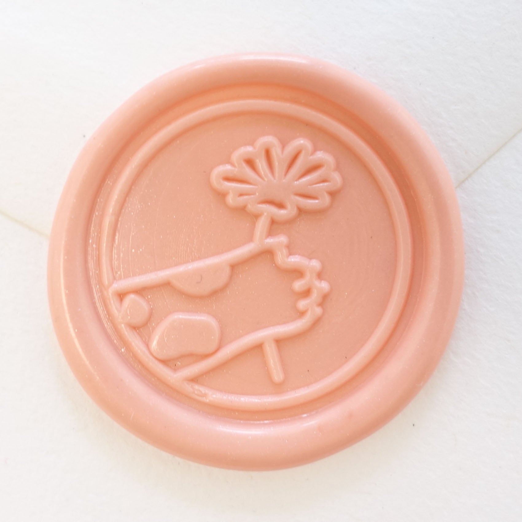 cat paw holding flower clear wax seal on envelope fiona ariva australia