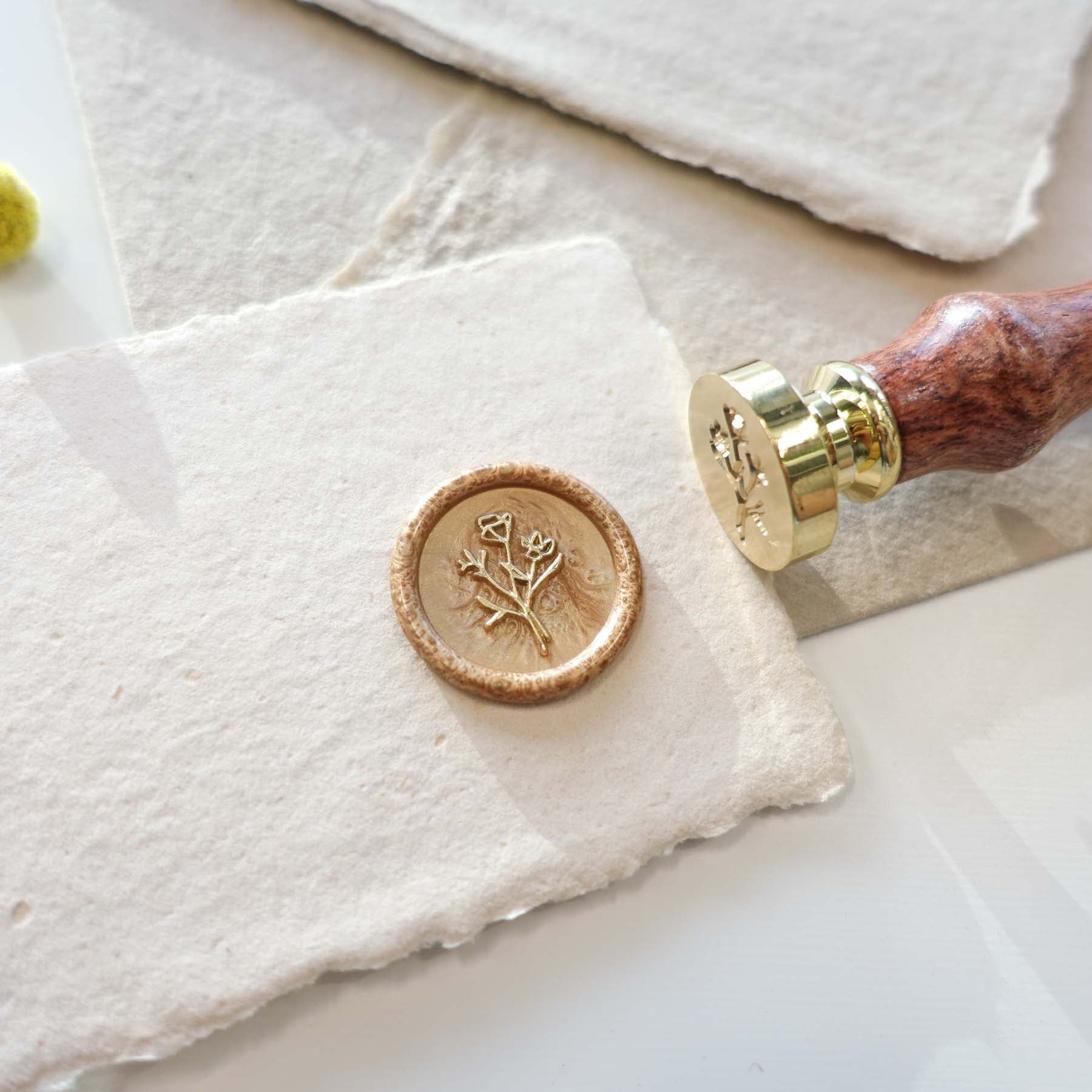 mini bouquet of flowers wax seal stamp for wedding wax seal design fiona ariva australia