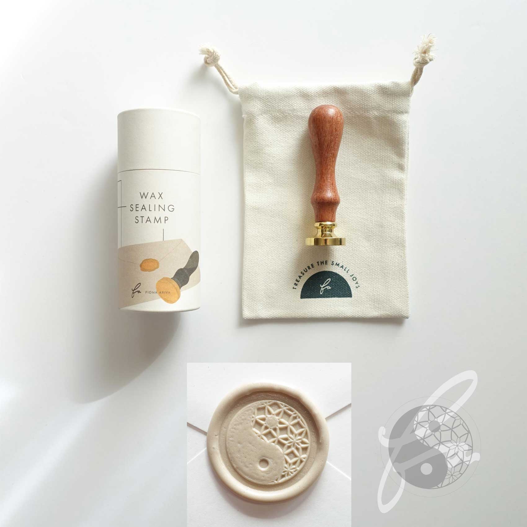 yin and yang wax seal stamp fiona ariva australia
