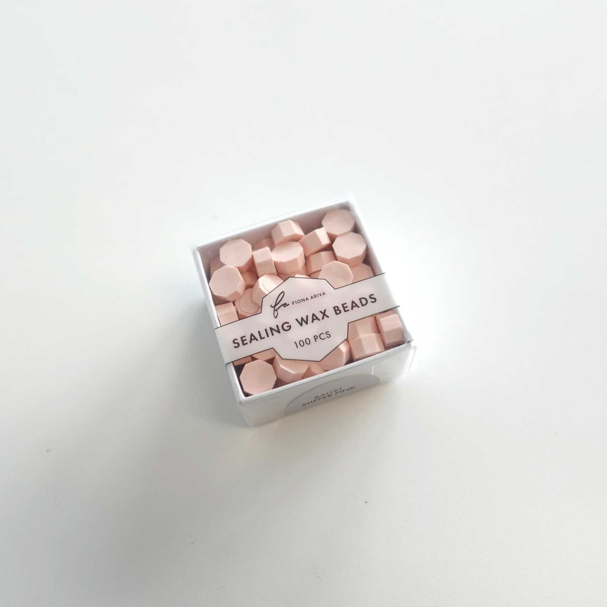 fiona ariva australia sealing wax seal beads ballet slipper pale pink