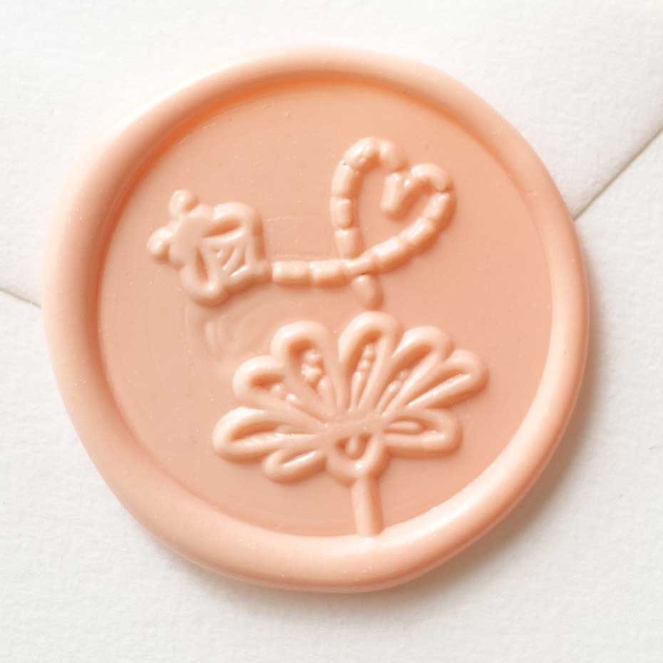 bumble bee love flower wax seal stamp australia