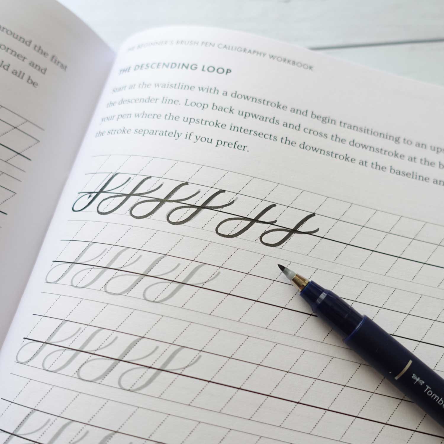 Beginner's brush pen lettering calligraphy basic strokes Australia