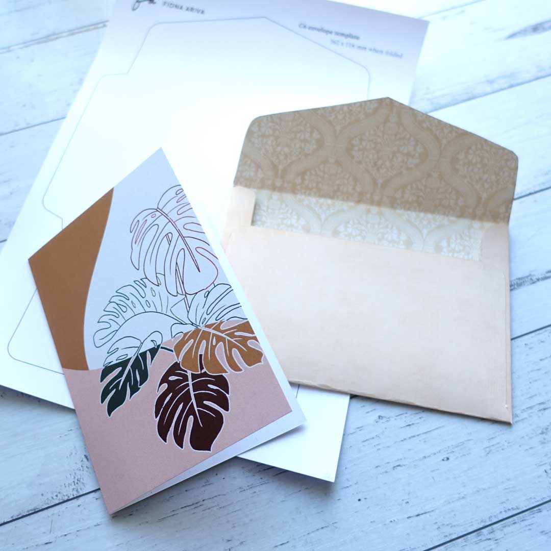 C6 envelope template with large flap