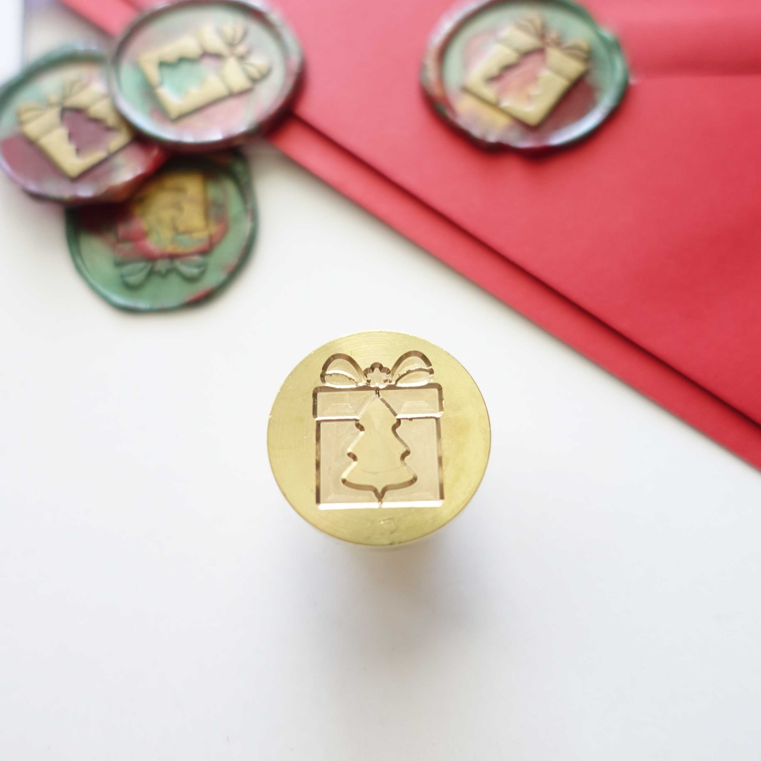 Christmas tree wax seal stamp gift present design australia fiona ariva