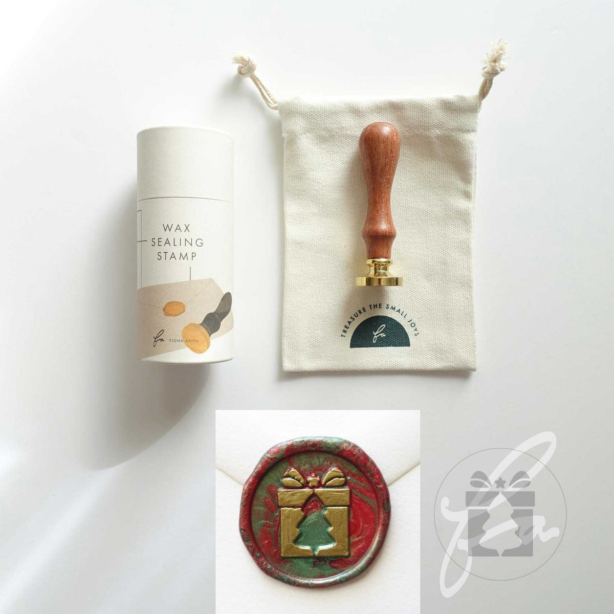 christmas tree gift wax sealing stamp fiona ariva australia