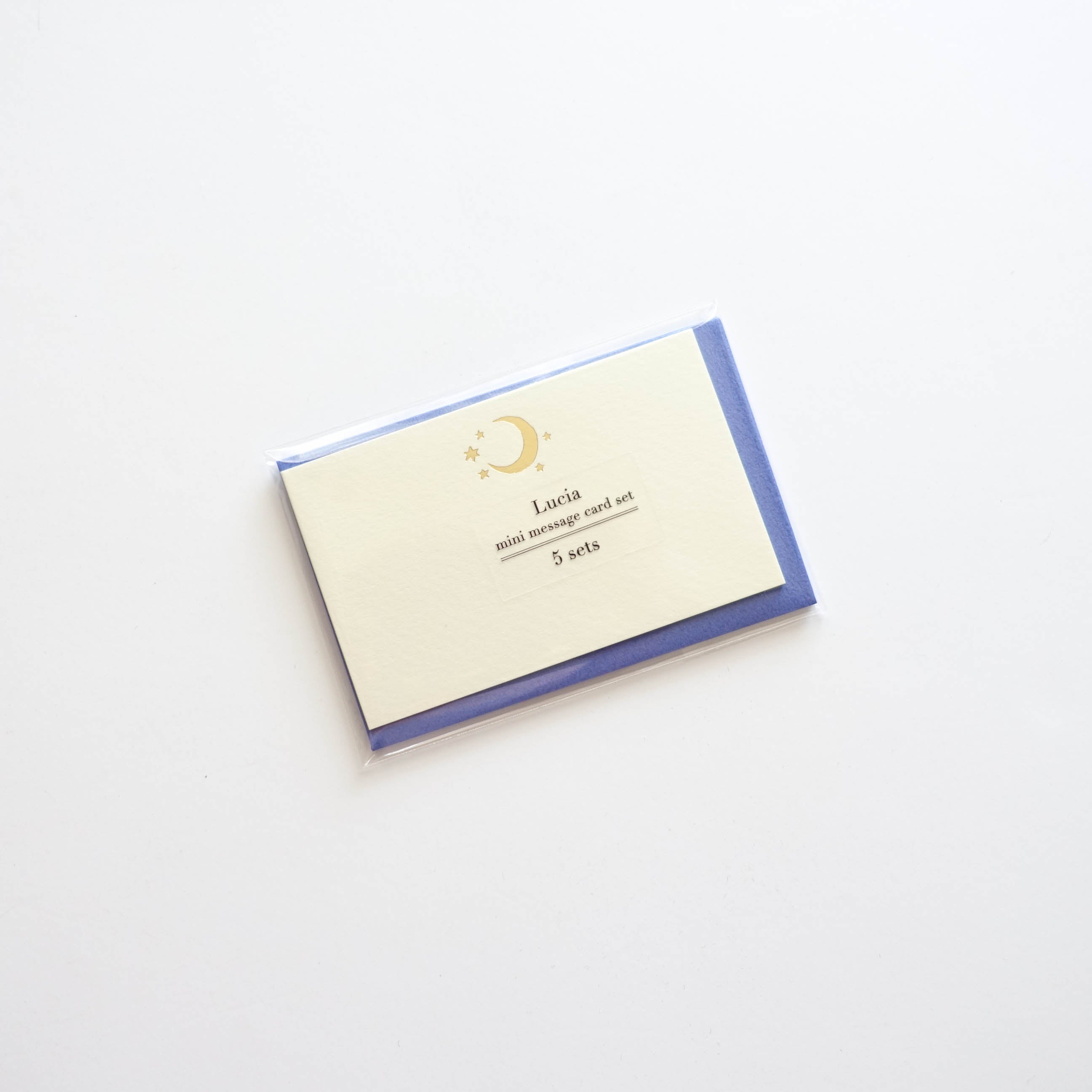 mini message card set moon stars