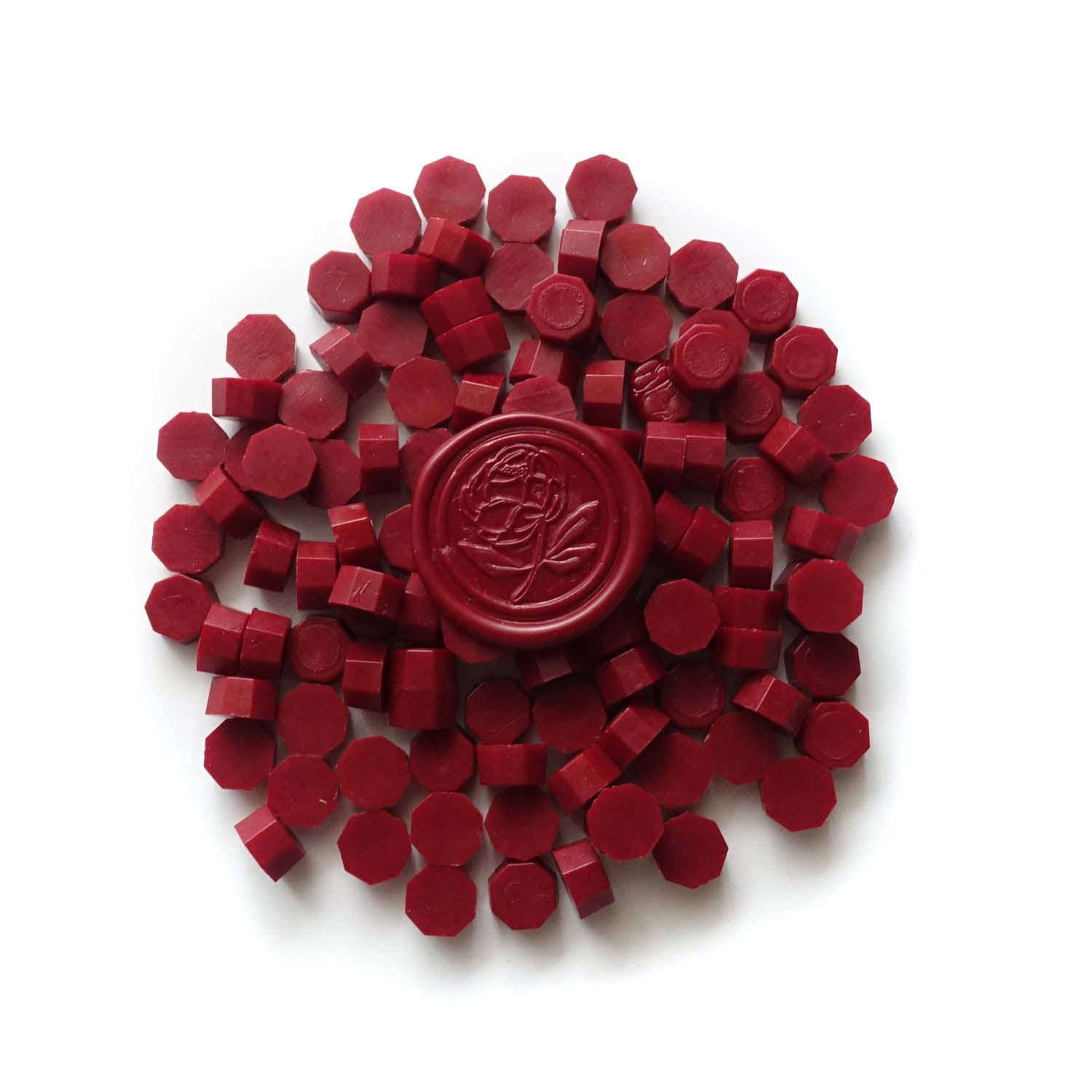 Deep crimson classic antique vintage dark red peony rose sealing wax beads Australia