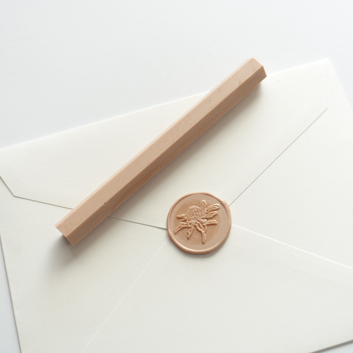 Biodegradable wax seal pale pink english rose with sealing wax stick Australia