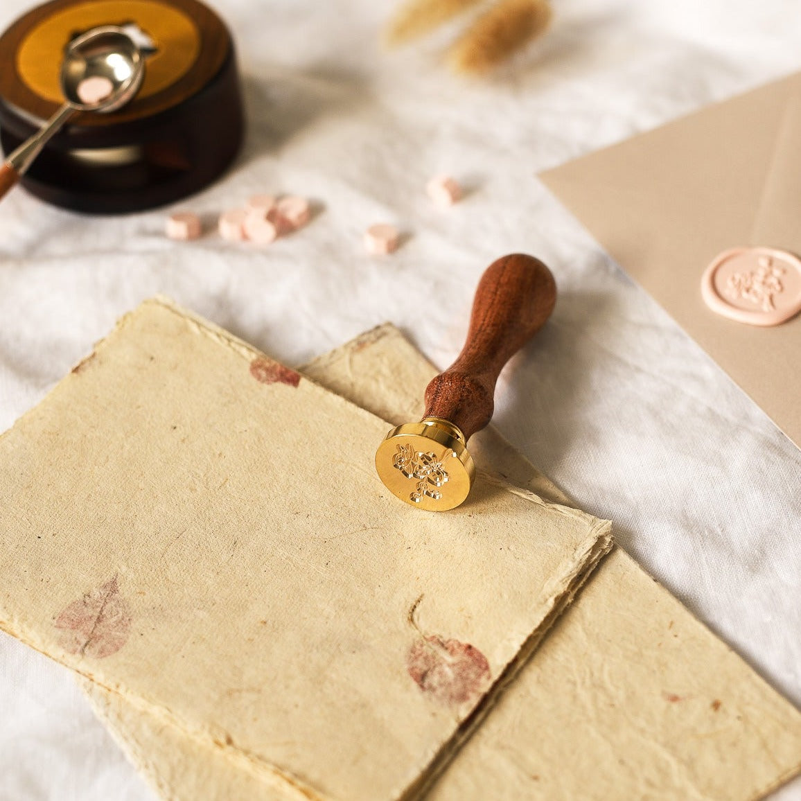 orchid flower wax seal stamp fiona ariva australia