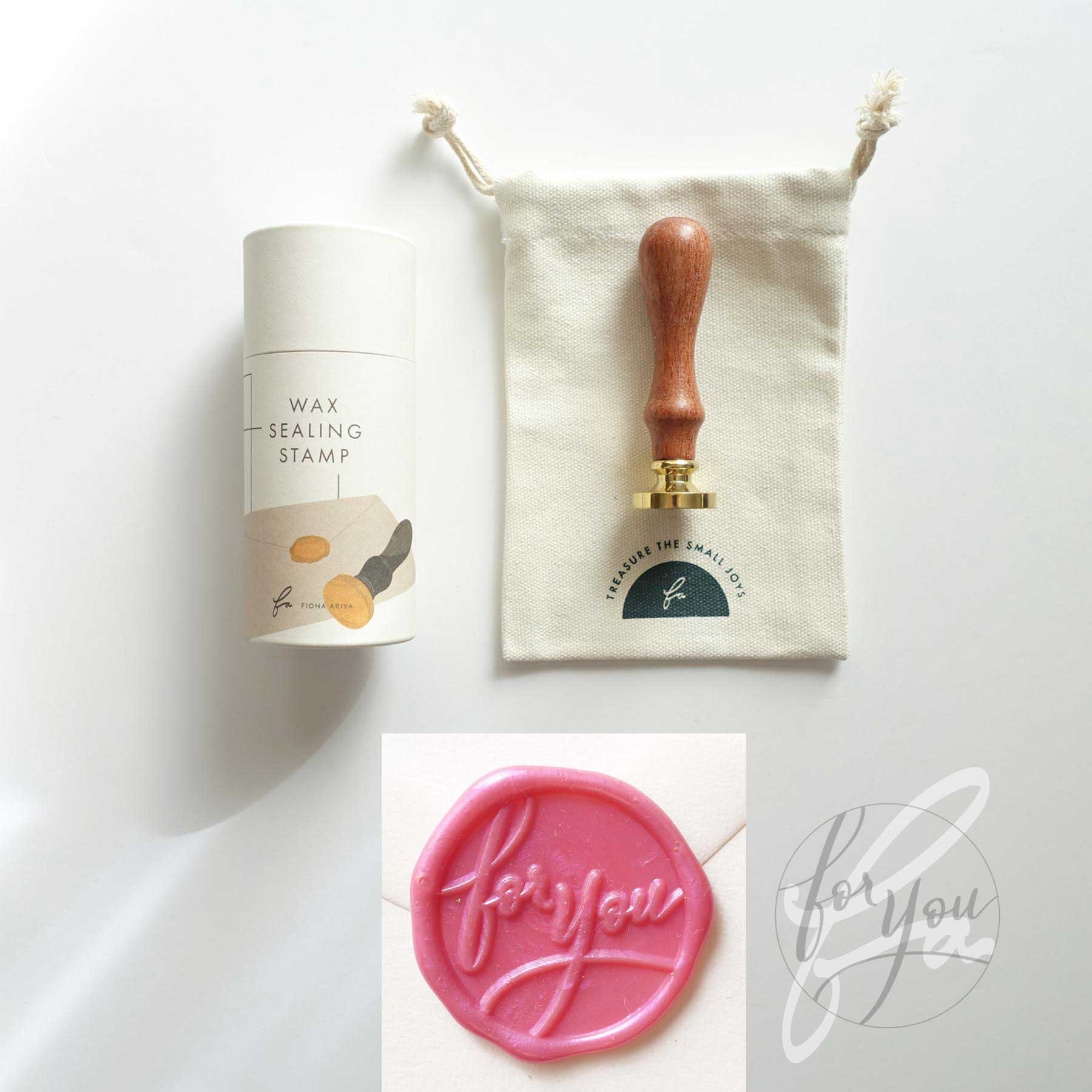 for you simple calligraphy wax seal stamp australia fiona ariva