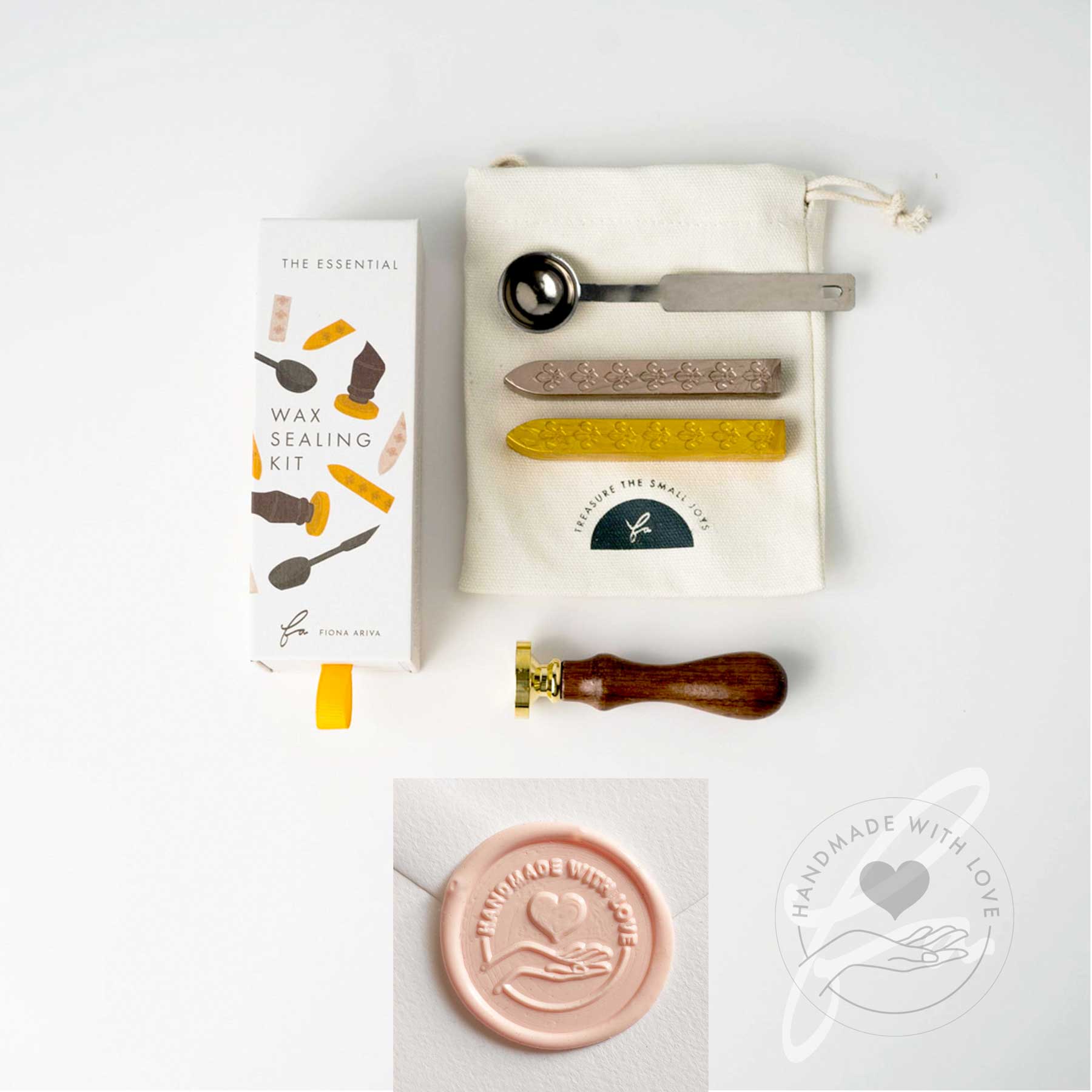 handmade with love pink wax sealing kit fiona ariva australia