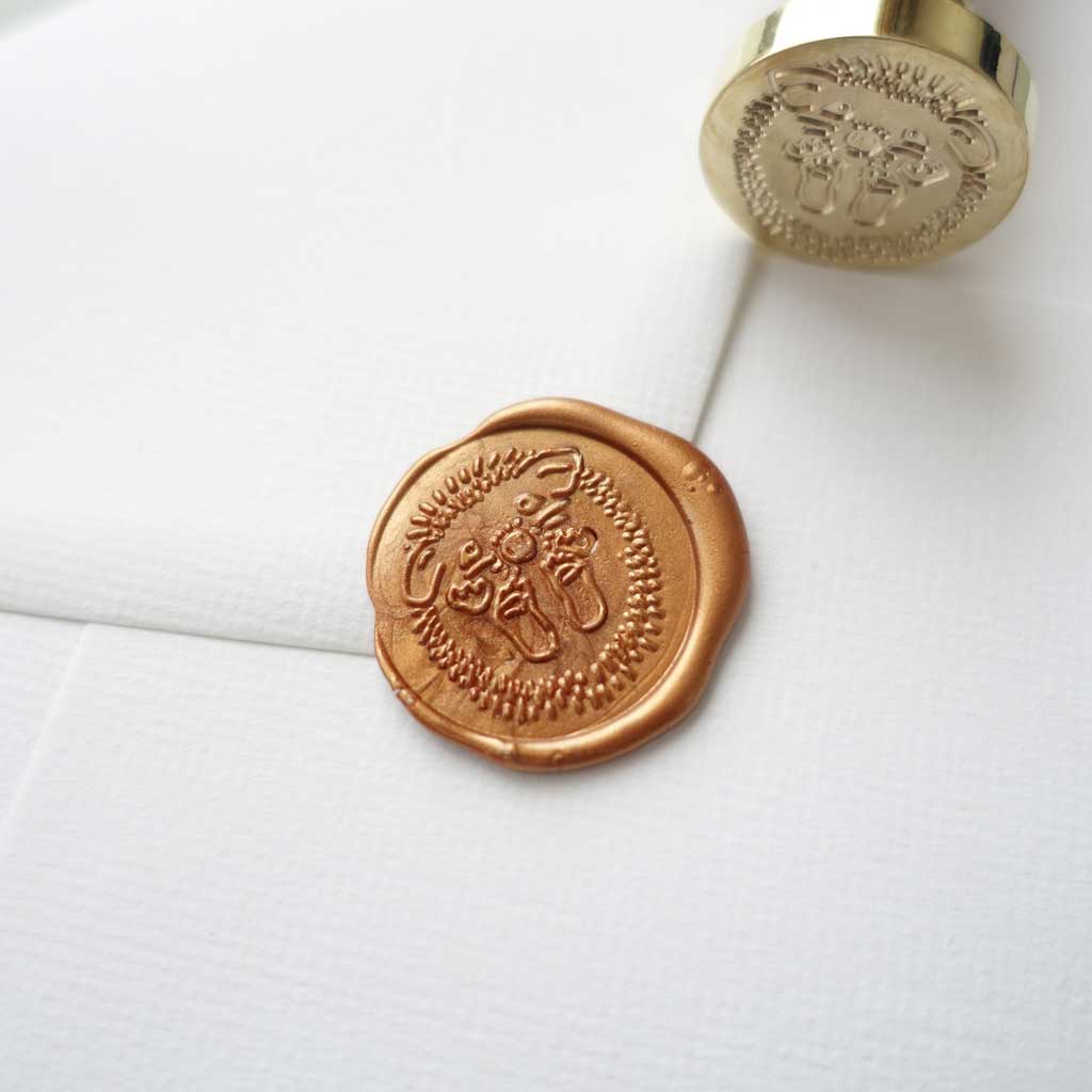 Hedgehog cute animal wax seal stamp for packaging