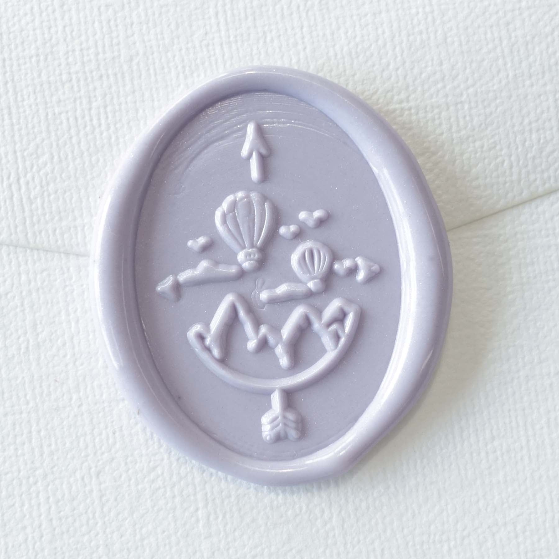 hot air balloons mountains compass adventure wax seal stamp fiona ariva australia