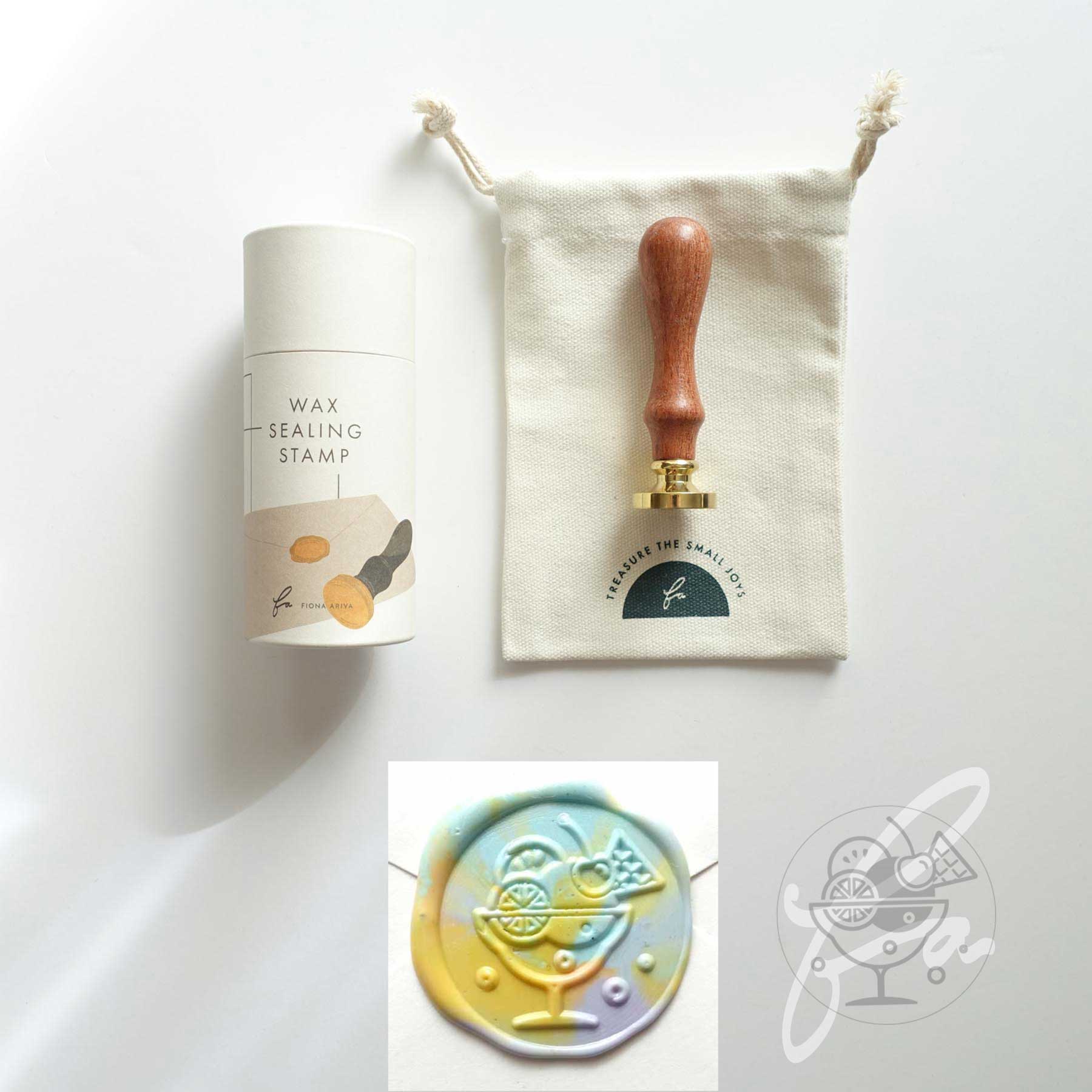 ice cream pastel wax seal stamp australia fiona ariva