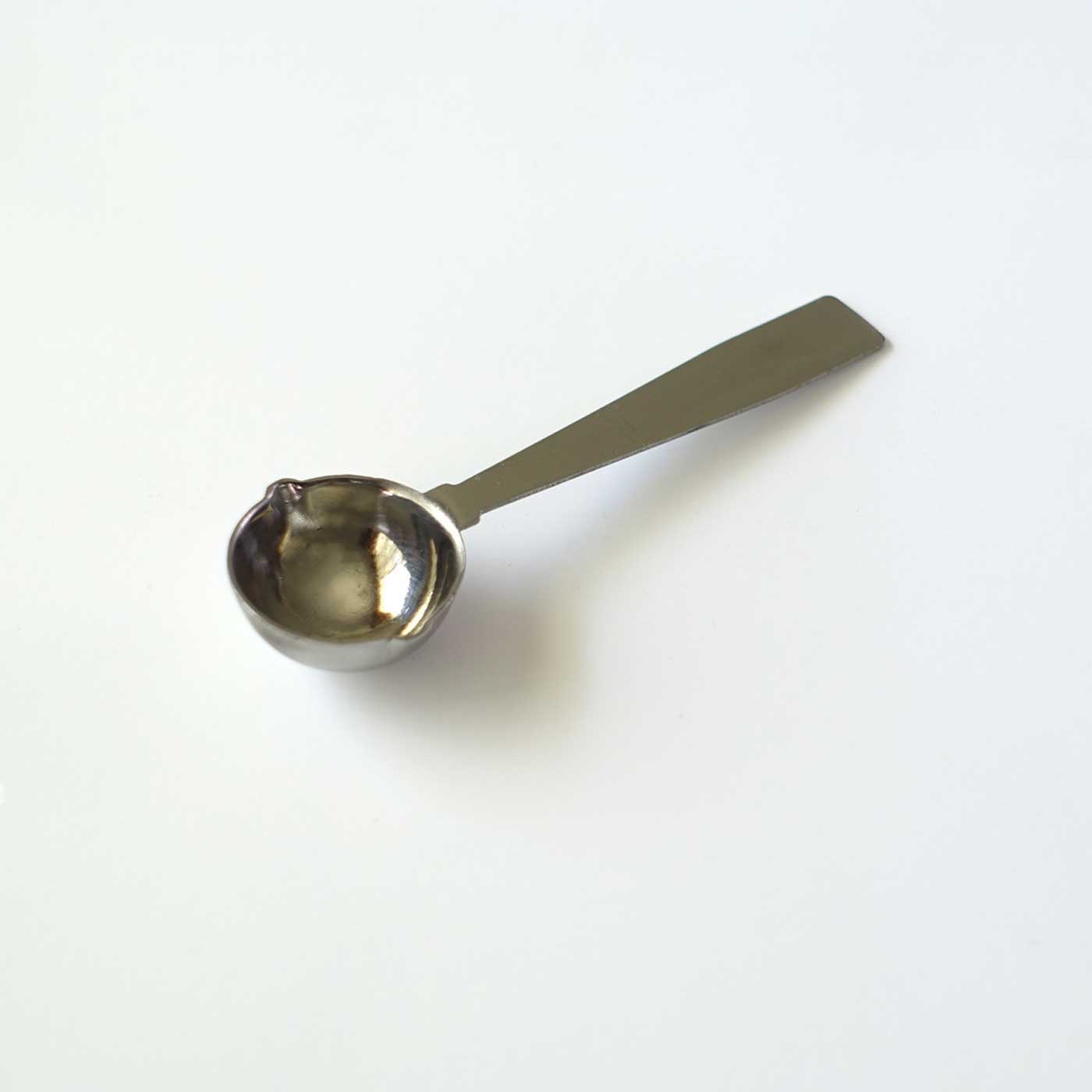 Large big double spout metal wax sealing spoon left hand