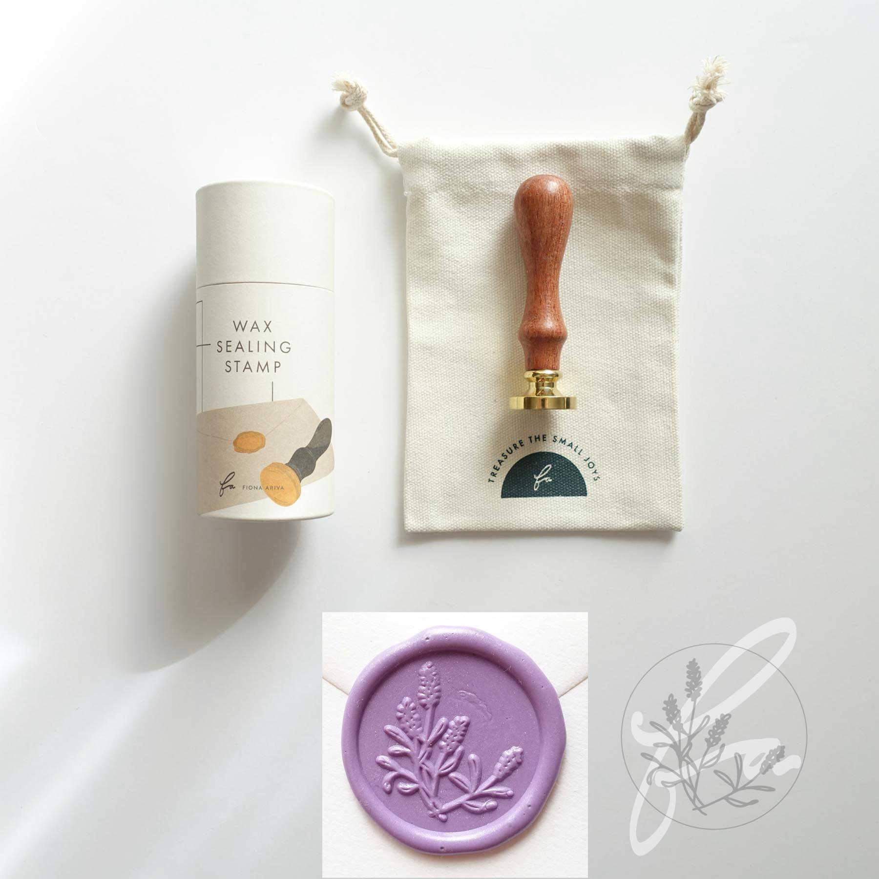 lavender wax seal stamp australia fiona ariva