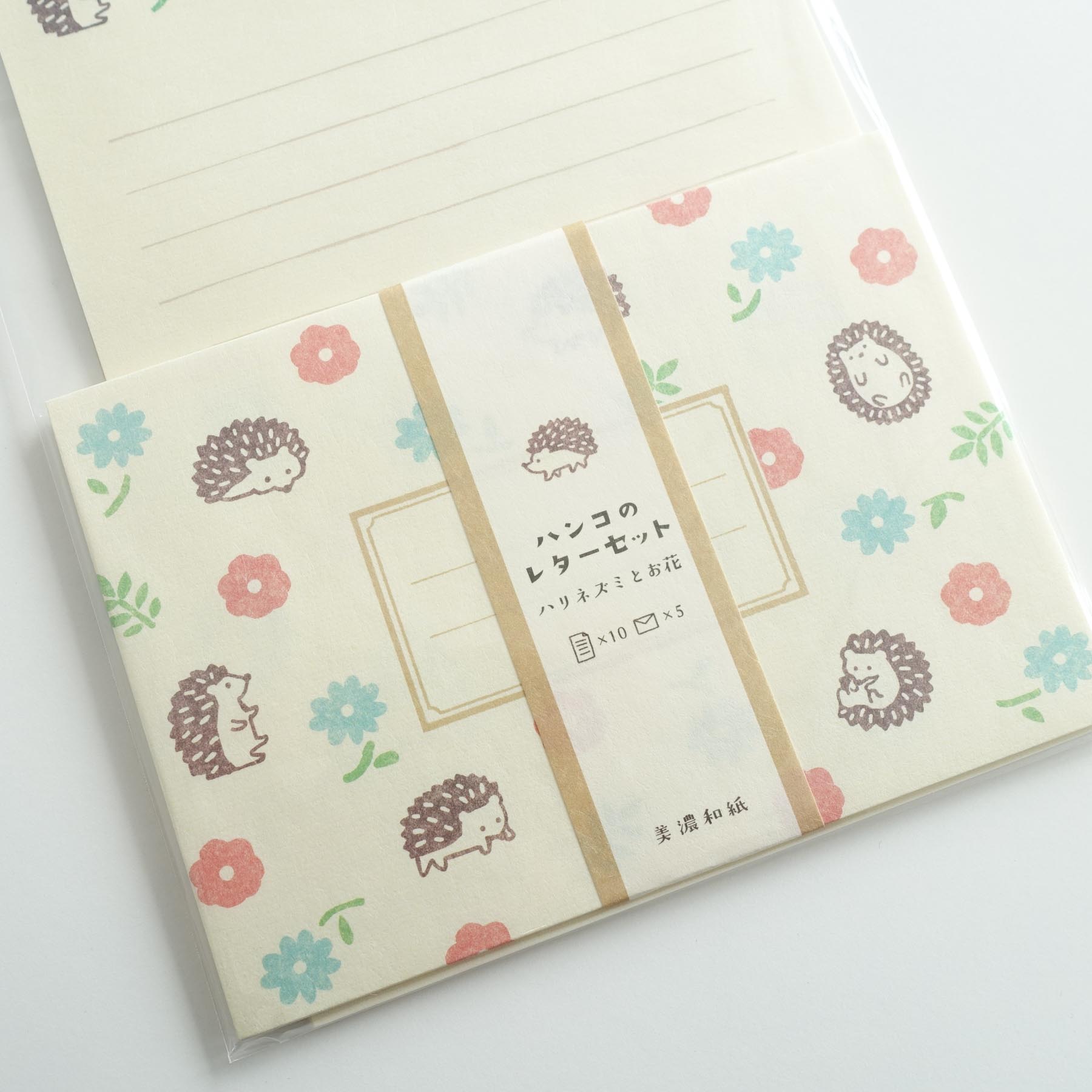 hedgehog flowers cute letter writing set australia