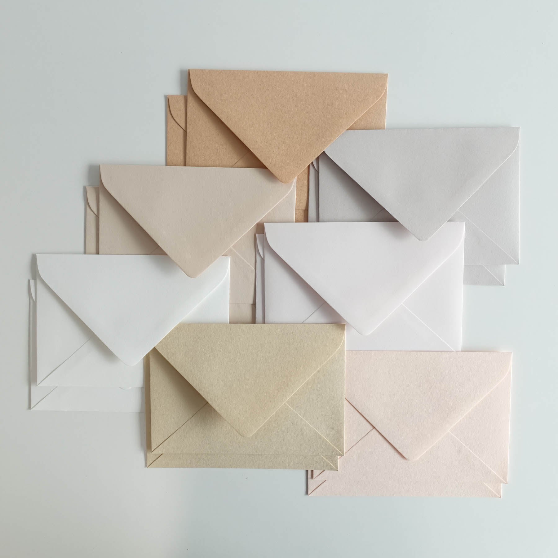 assorted neutral cream rustic ivory blush envelopes mixed pack c6 invitiation fiona ariva australia