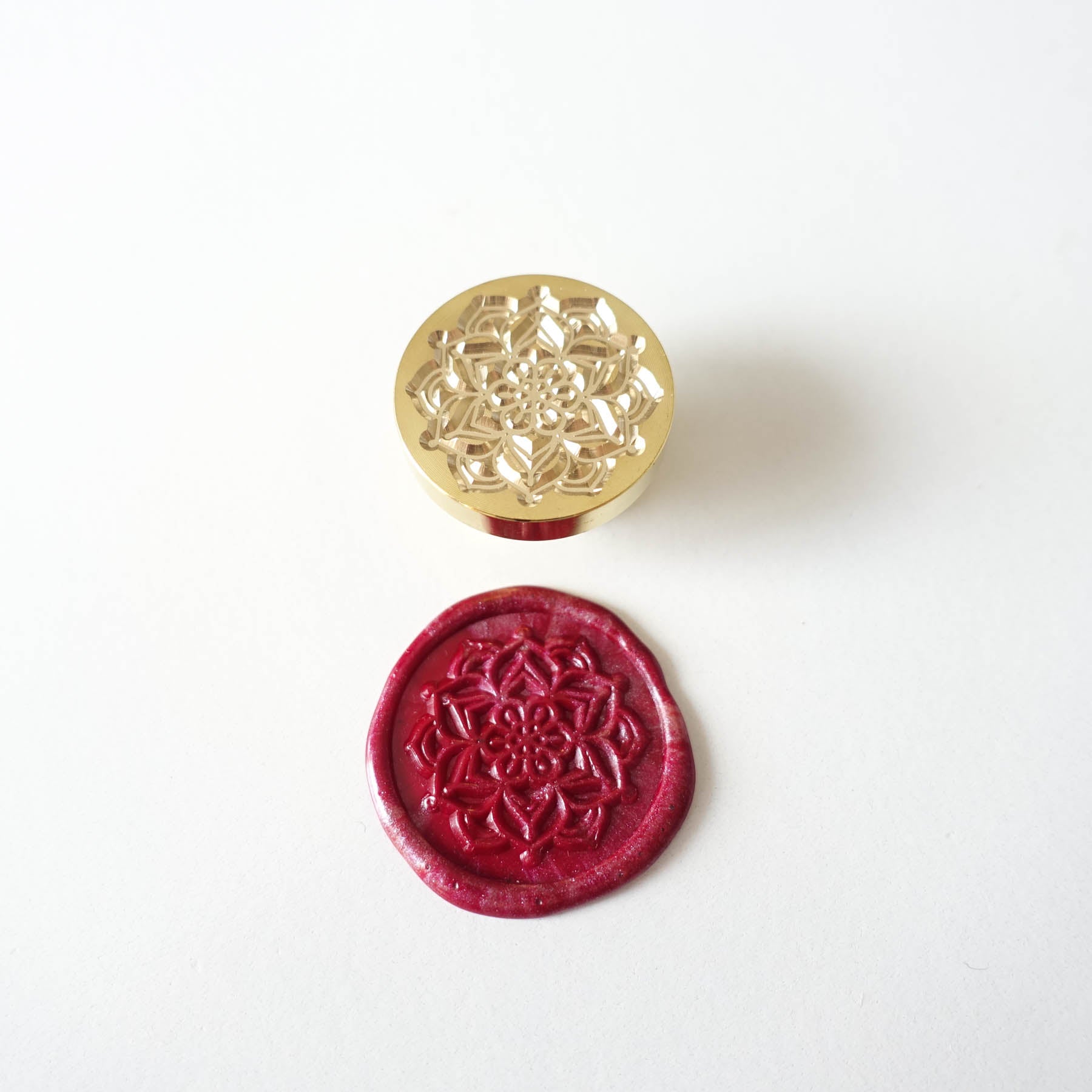 lotus mandala wax seal stamp head fiona ariva australia