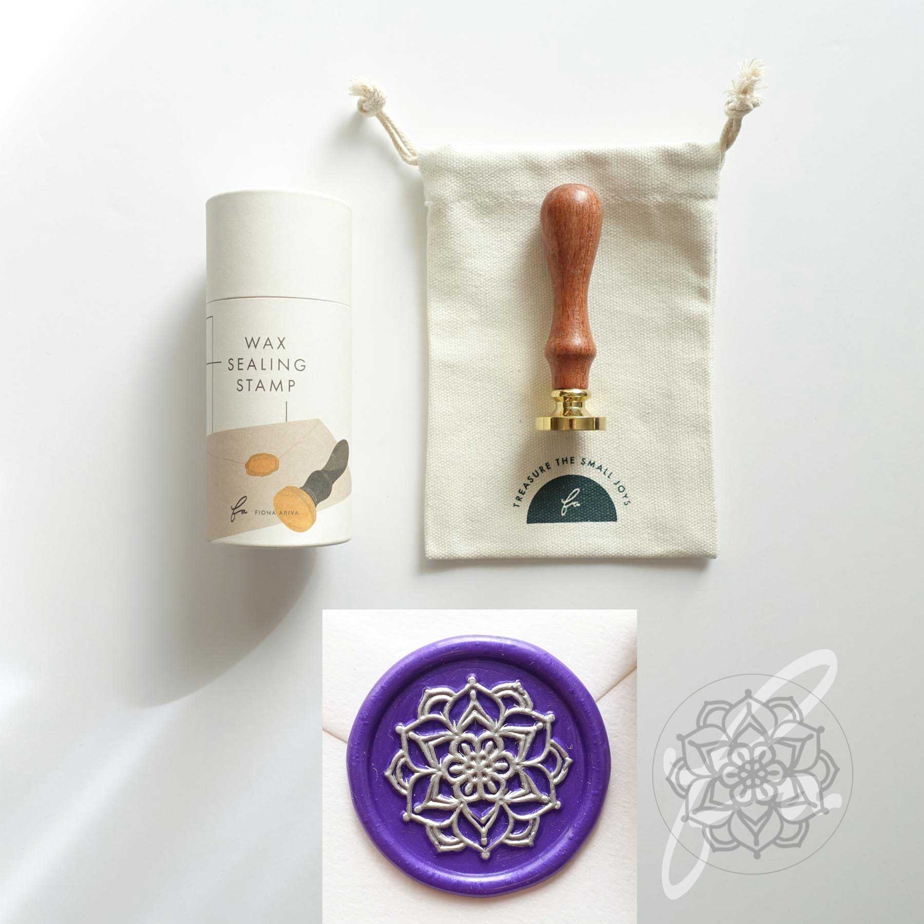 Fiona Ariva lotus mandala wax seal stamp australia